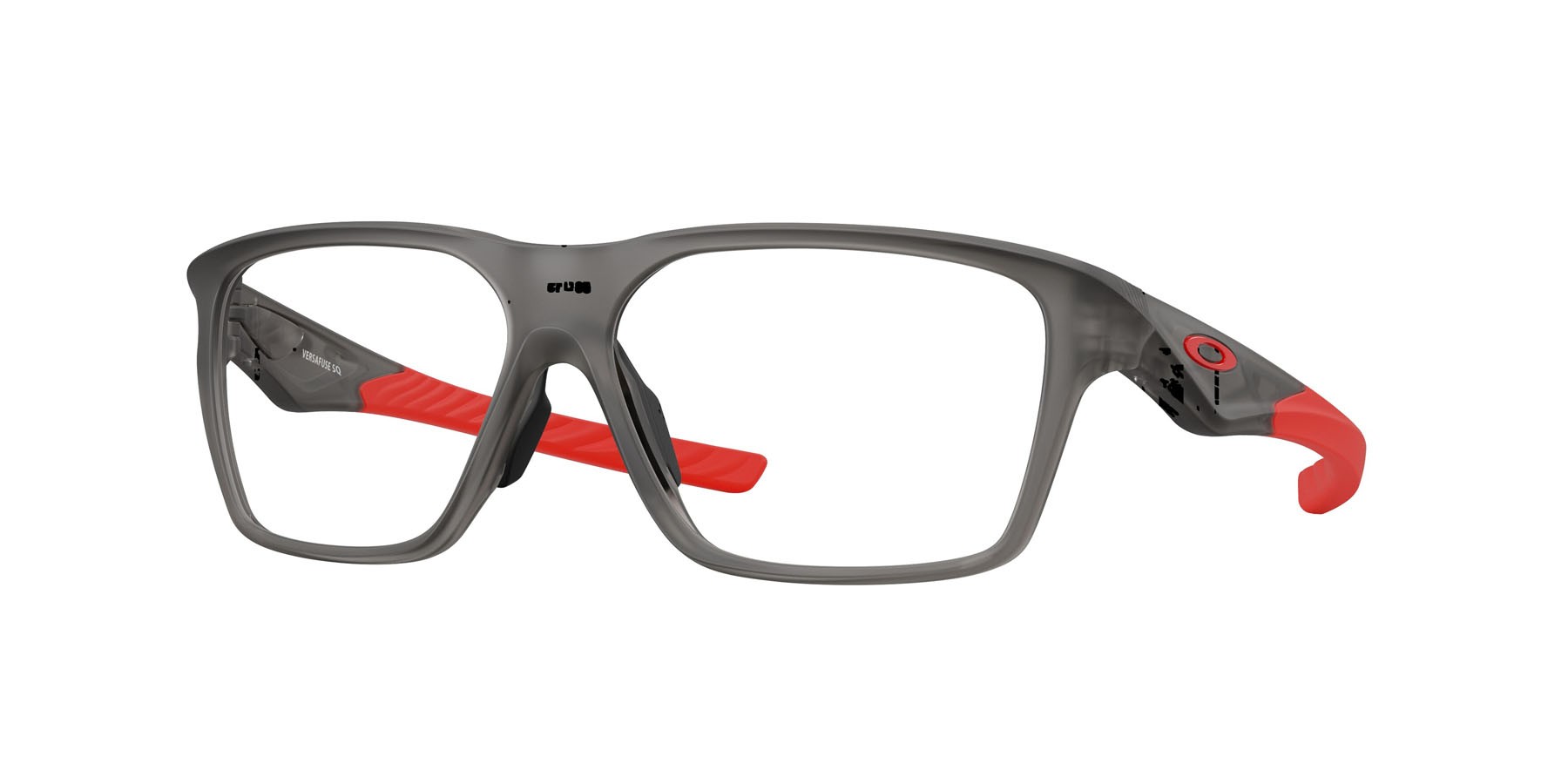 Occhiali da vista Oakley Versafuse Sq OX 8201 (820102) colore grigio fumo satinato forma rettangolare lenti lente demo