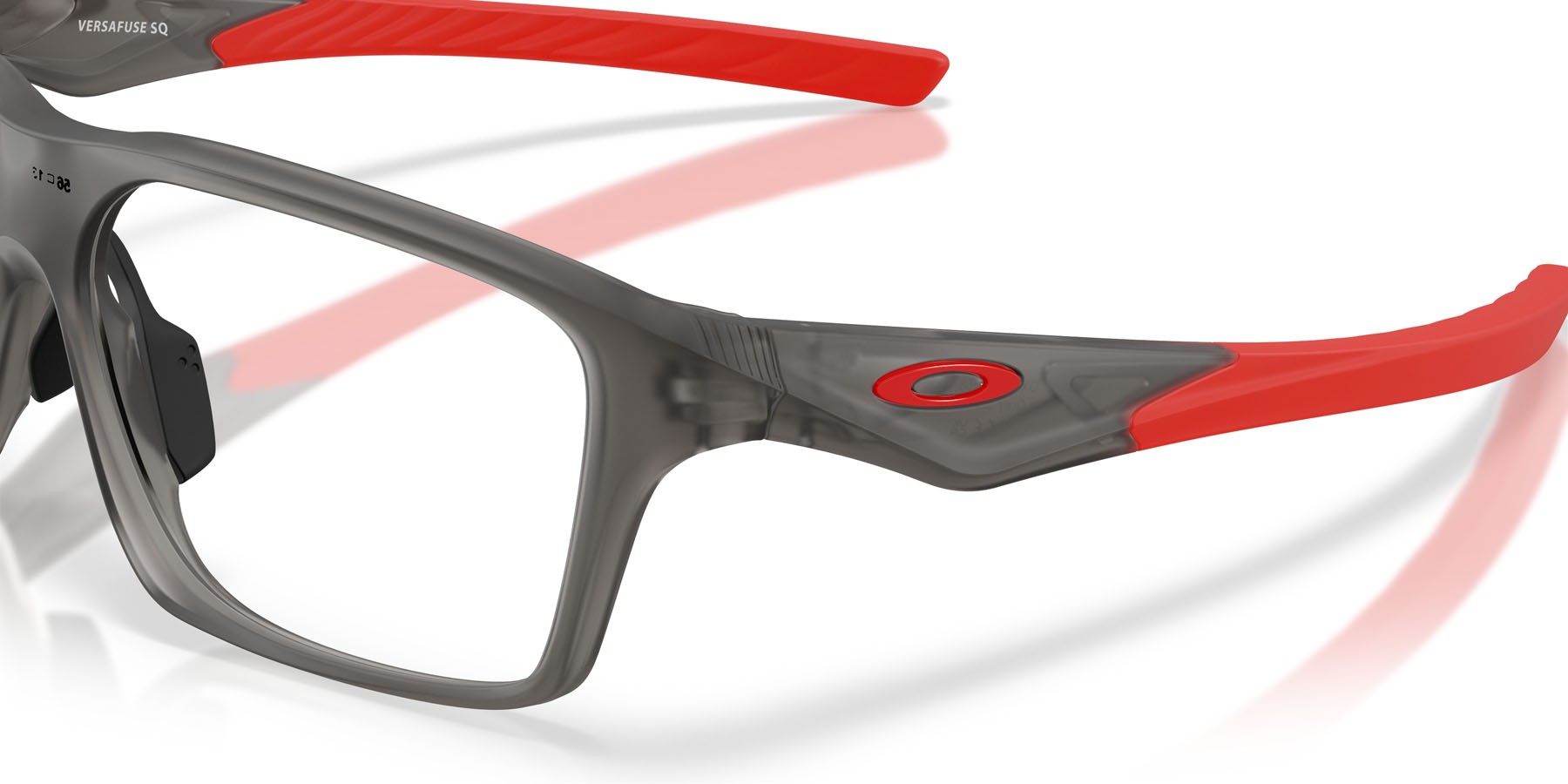 Occhiali da vista Oakley Versafuse Sq OX 8201 (820102) colore grigio fumo satinato forma rettangolare lenti lente demo
