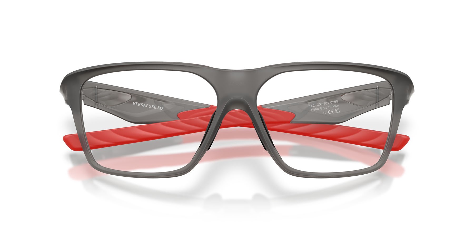 Occhiali da vista Oakley Versafuse Sq OX 8201 (820102) colore grigio fumo satinato forma rettangolare lenti lente demo