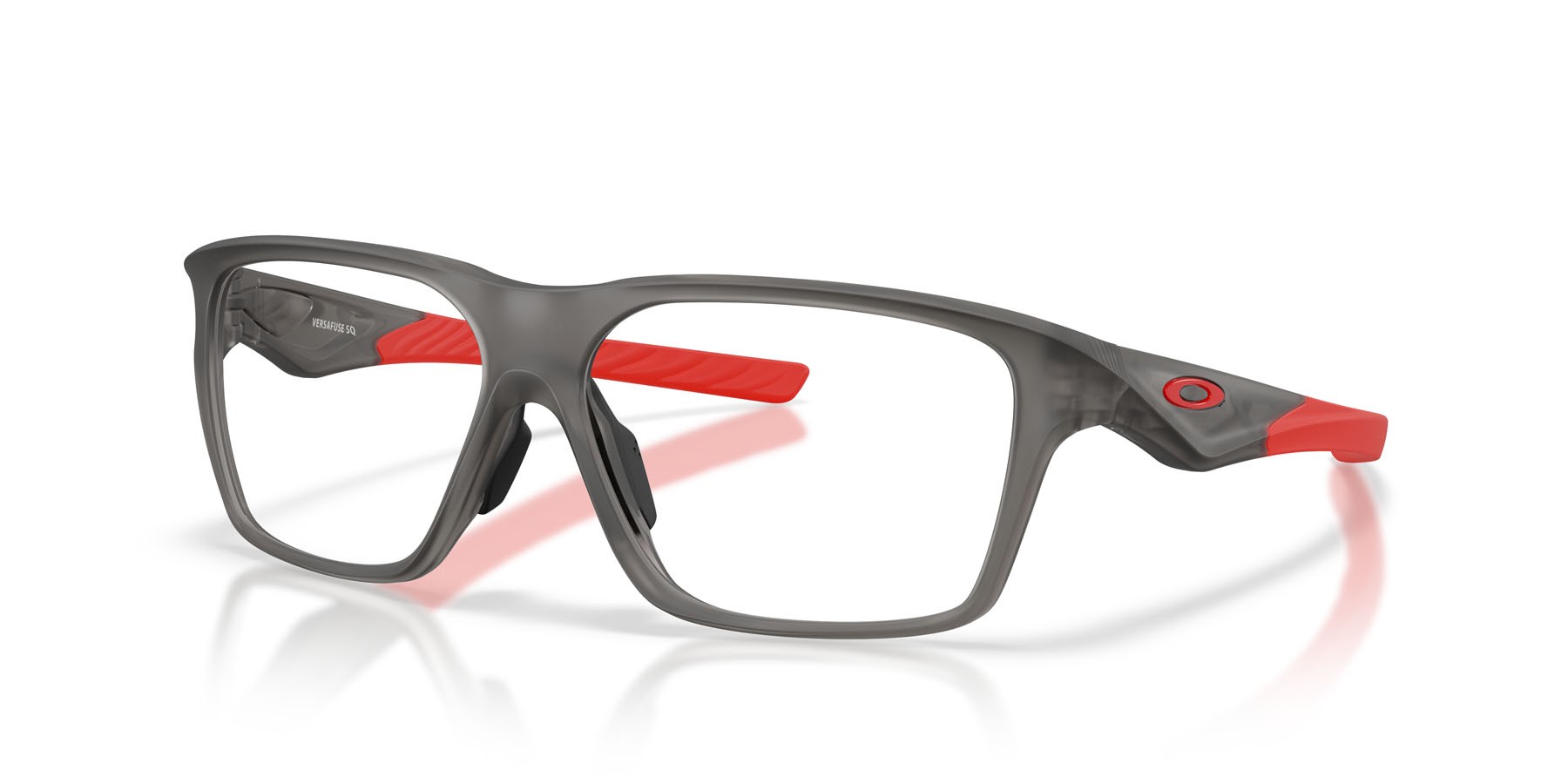 Occhiali da vista Oakley Versafuse Sq OX 8201 (820102) colore grigio fumo satinato forma rettangolare lenti lente demo
