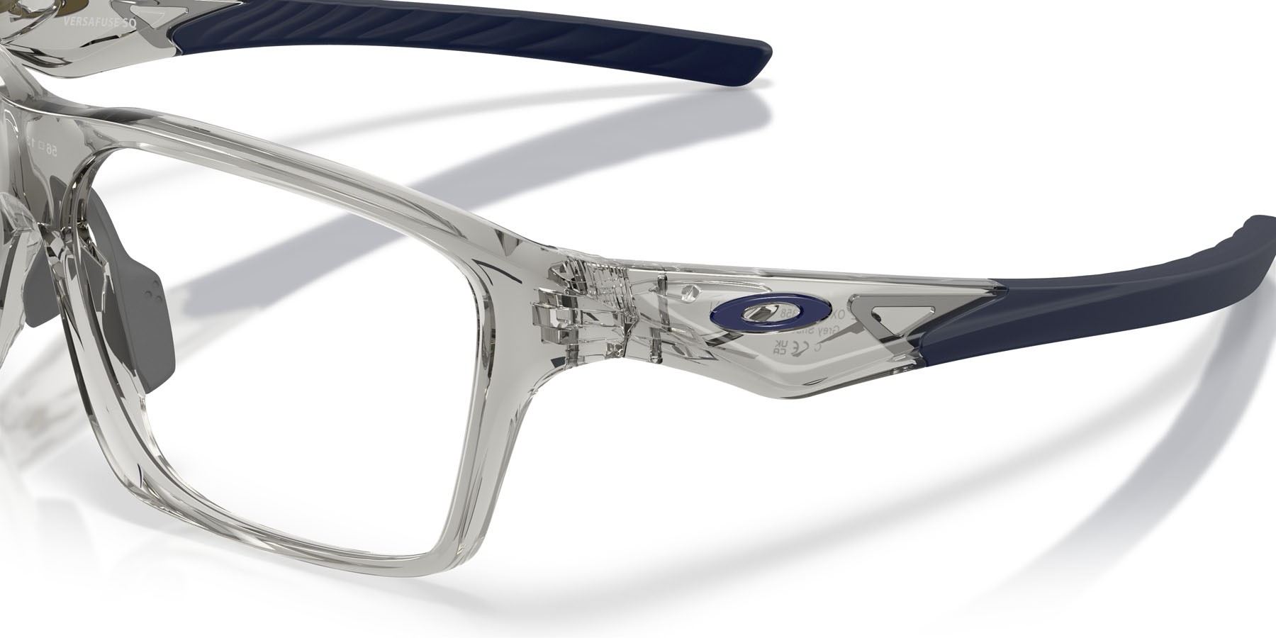Occhiali da vista Oakley Versafuse Sq OX 8201 (820103) colore grigio ombra forma rettangolare lenti lente demo