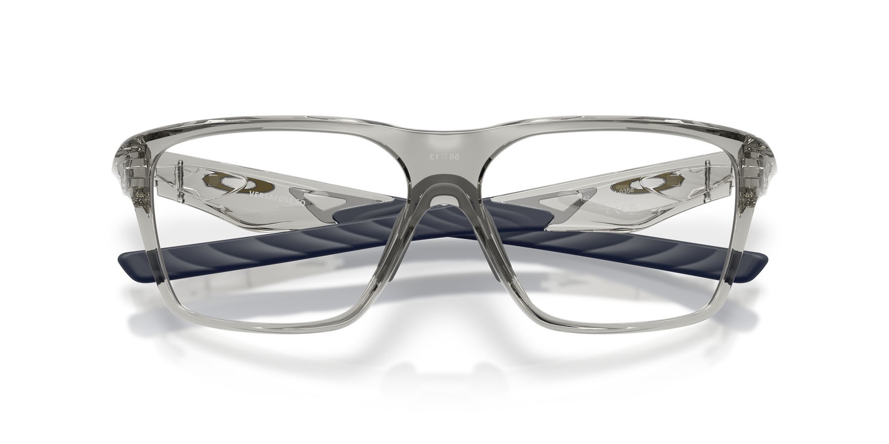 Occhiali da vista Oakley Versafuse Sq OX 8201 (820103) colore grigio ombra forma rettangolare lenti lente demo