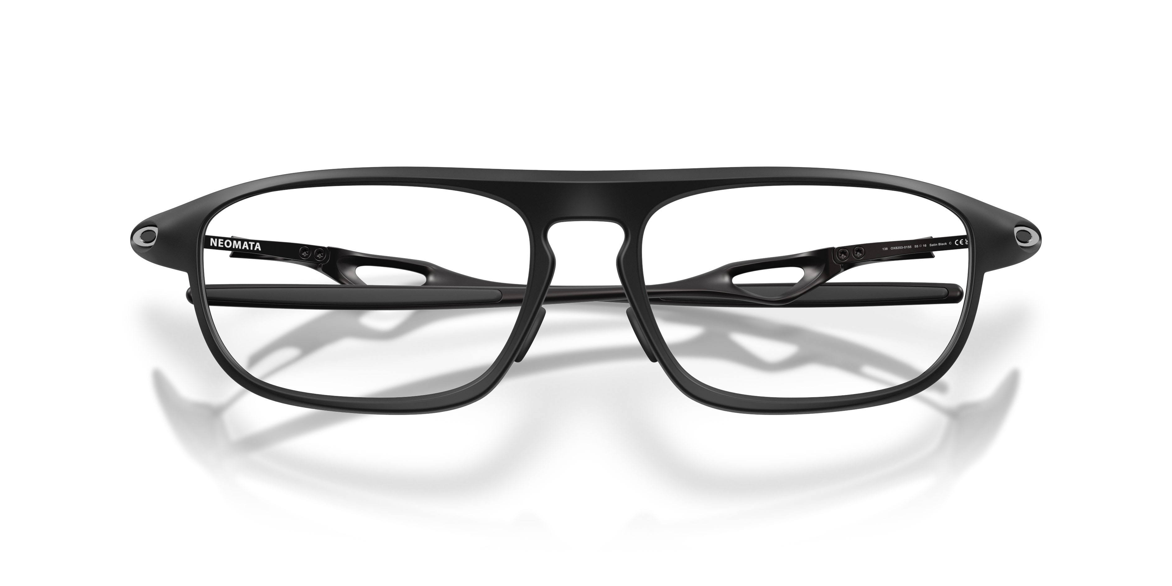 Occhiali da vista Oakley Neomata OX 8203 (820301) colore nero satinato forma rettangolare lenti lente demo