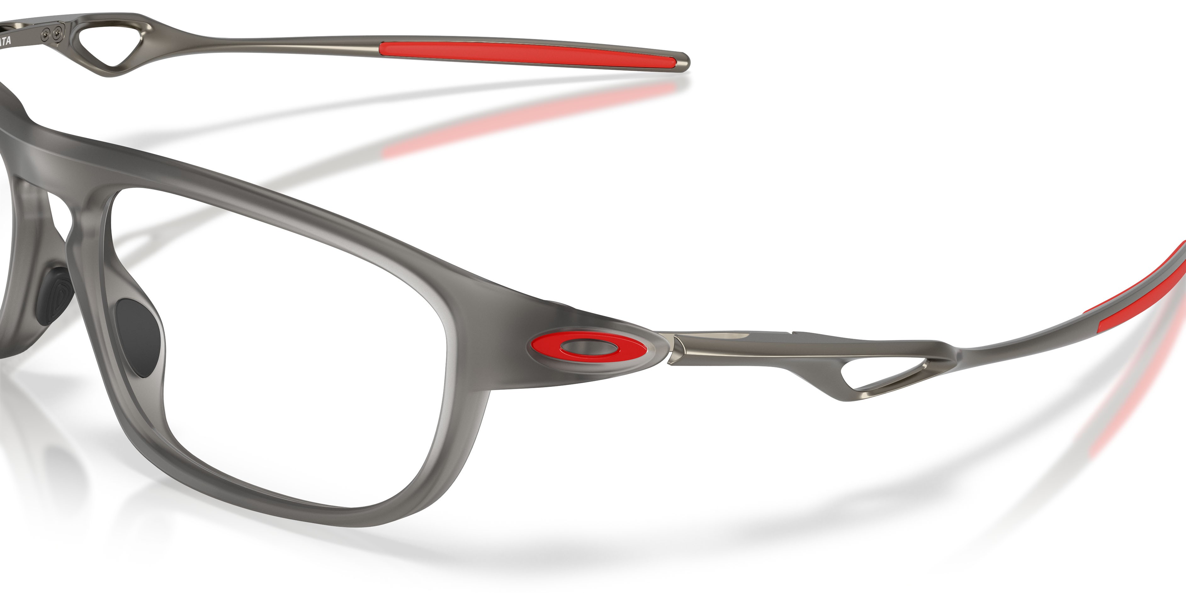 Occhiali da vista Oakley Neomata OX 8203 (820302) colore grigio fumo satinato forma rettangolare lenti lente demo