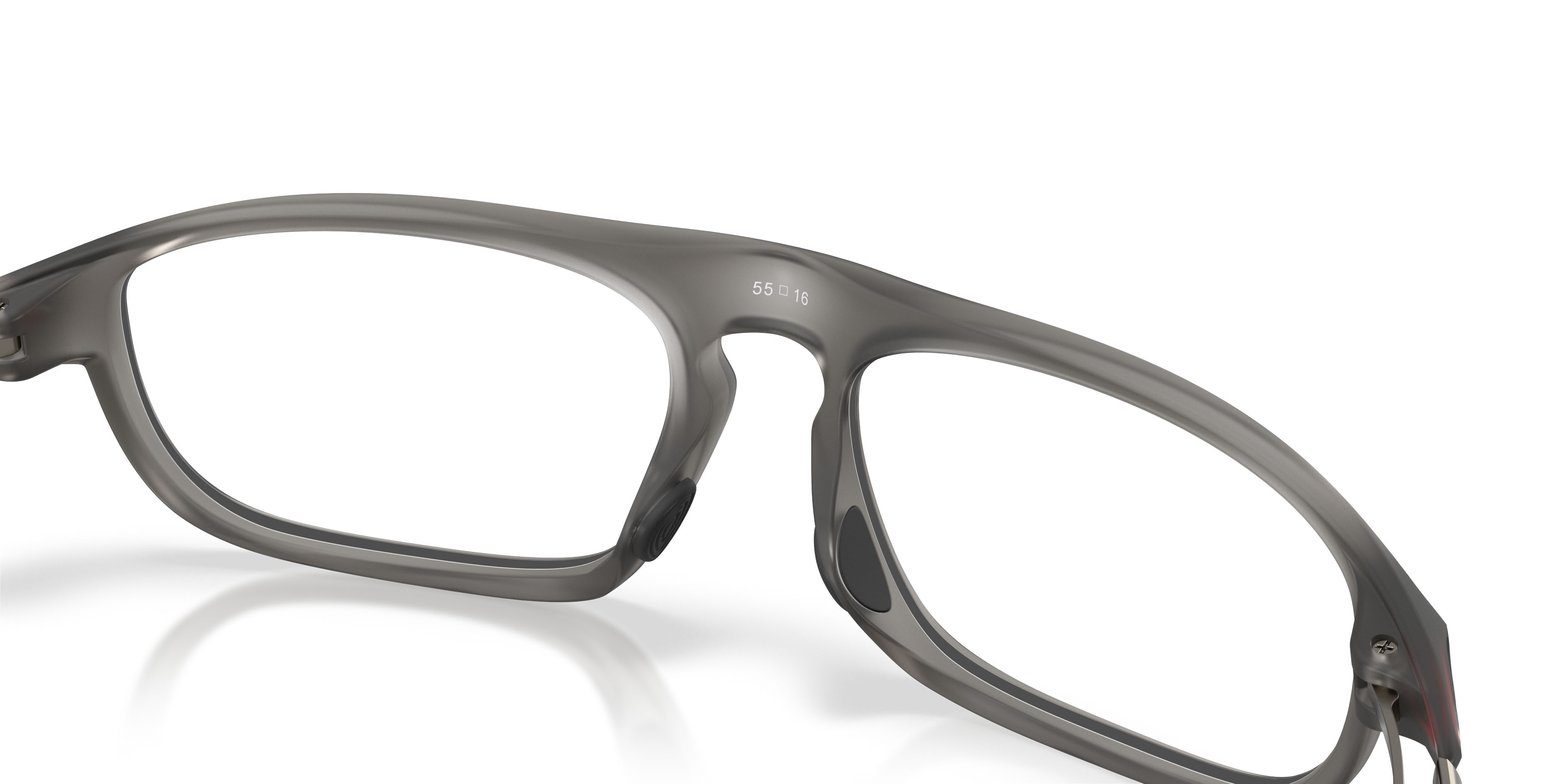 Occhiali da vista Oakley Neomata OX 8203 (820302) colore grigio fumo satinato forma rettangolare lenti lente demo
