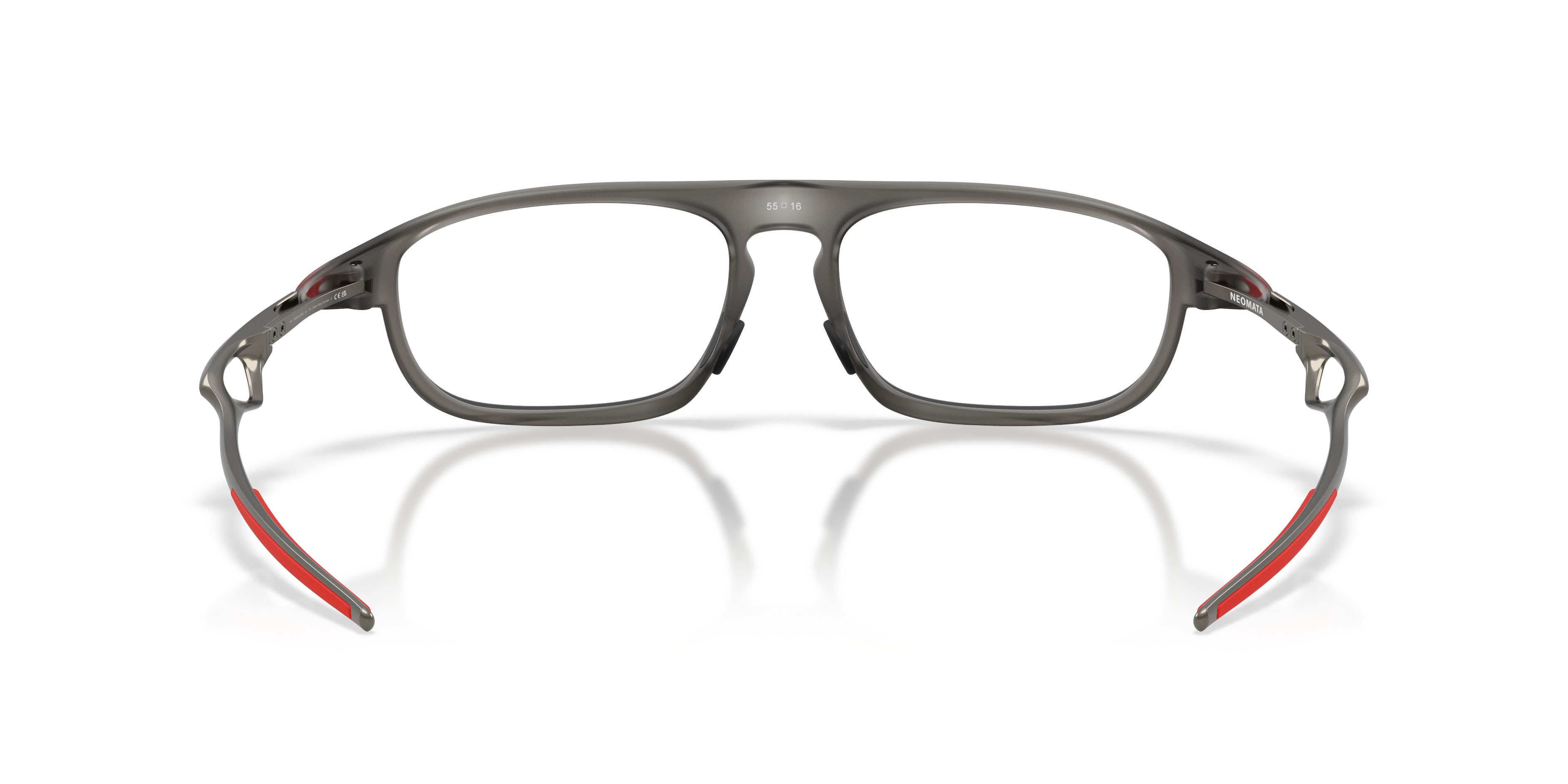 Occhiali da vista Oakley Neomata OX 8203 (820302) colore grigio fumo satinato forma rettangolare lenti lente demo