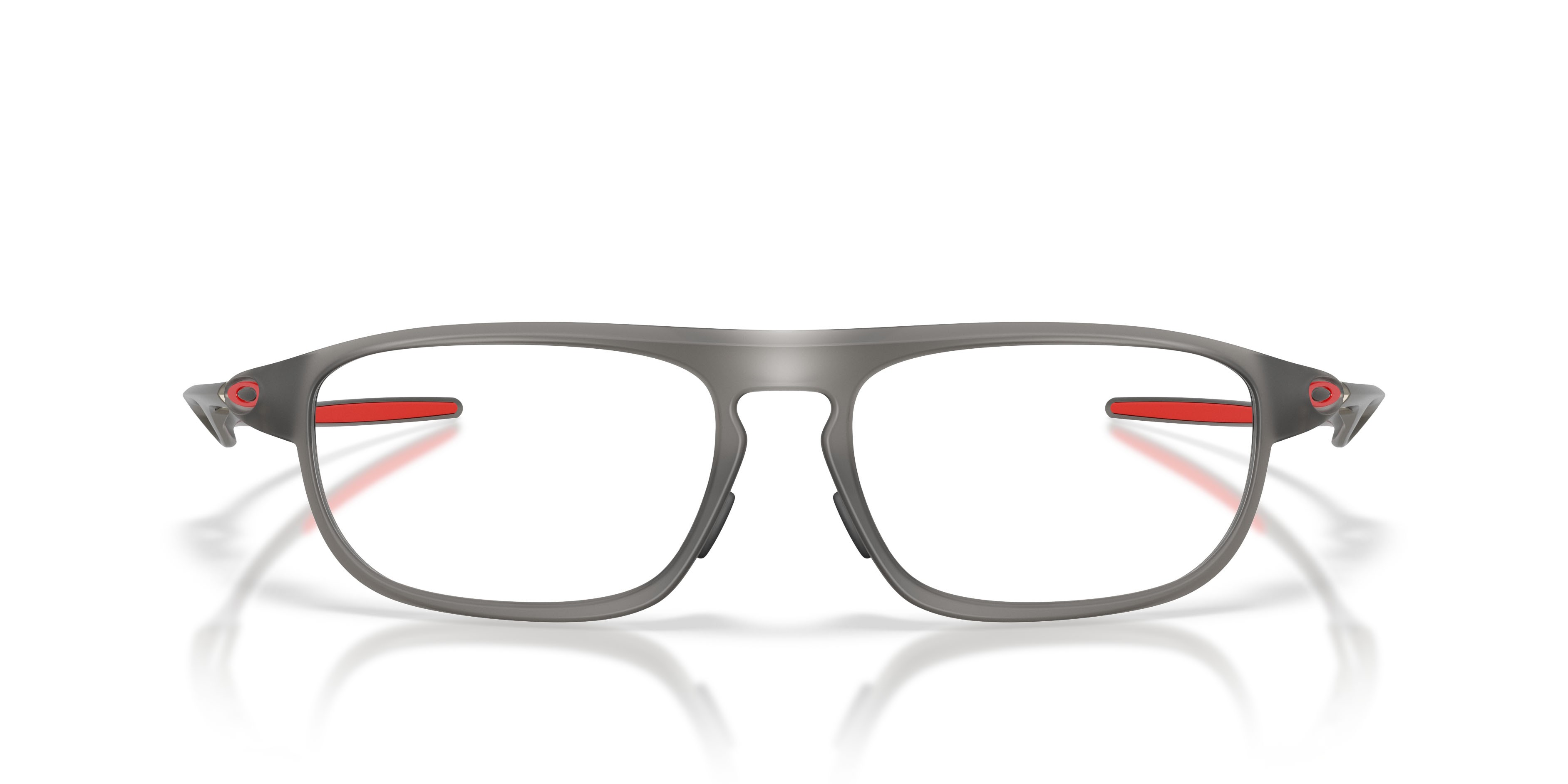 Occhiali da vista Oakley Neomata OX 8203 (820302) colore grigio fumo satinato forma rettangolare lenti lente demo