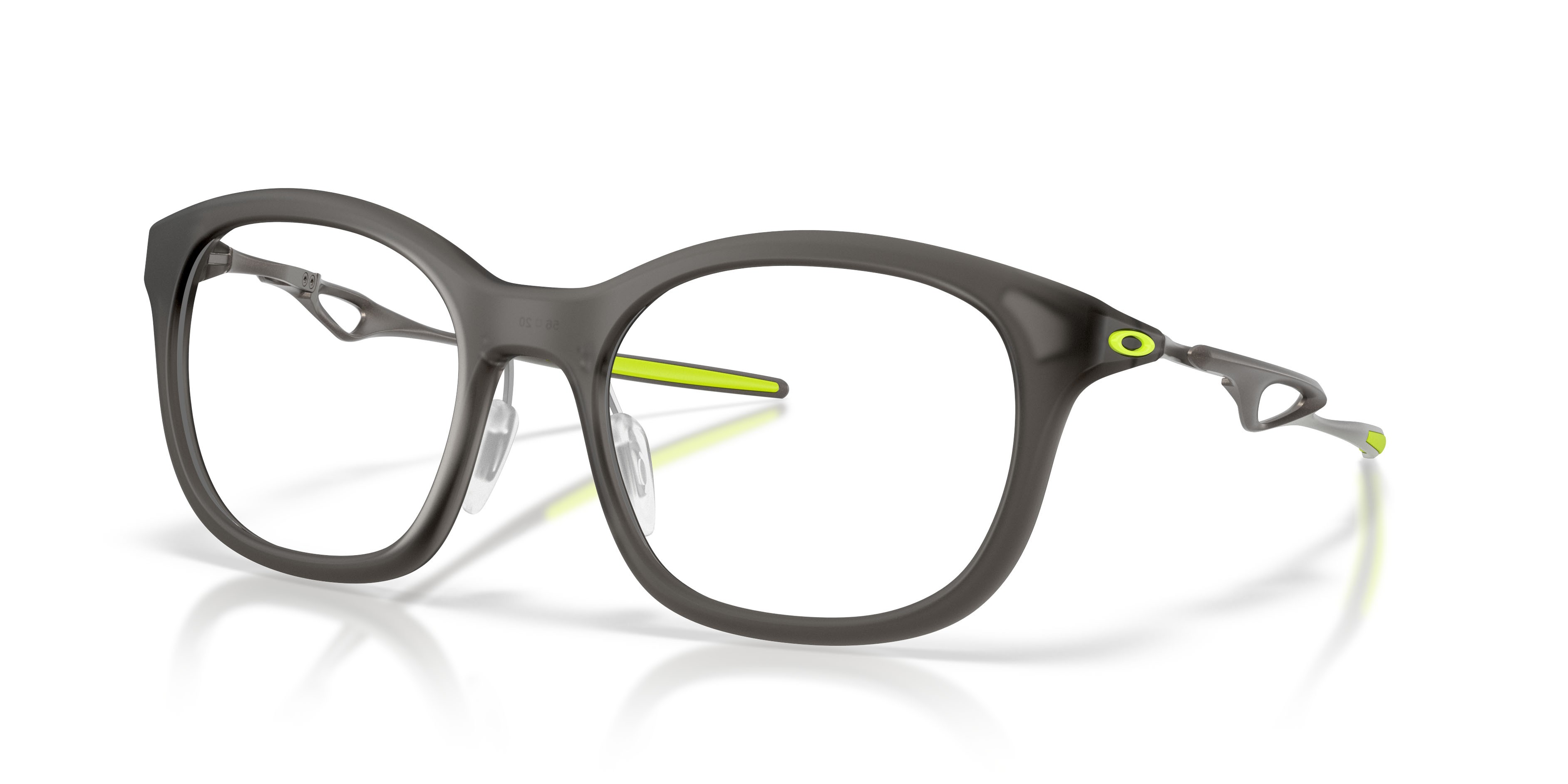 Occhiali da vista Oakley Neoture OX 8204D (820402) colore grigio fumo satinato forma rettangolare lenti lente demo