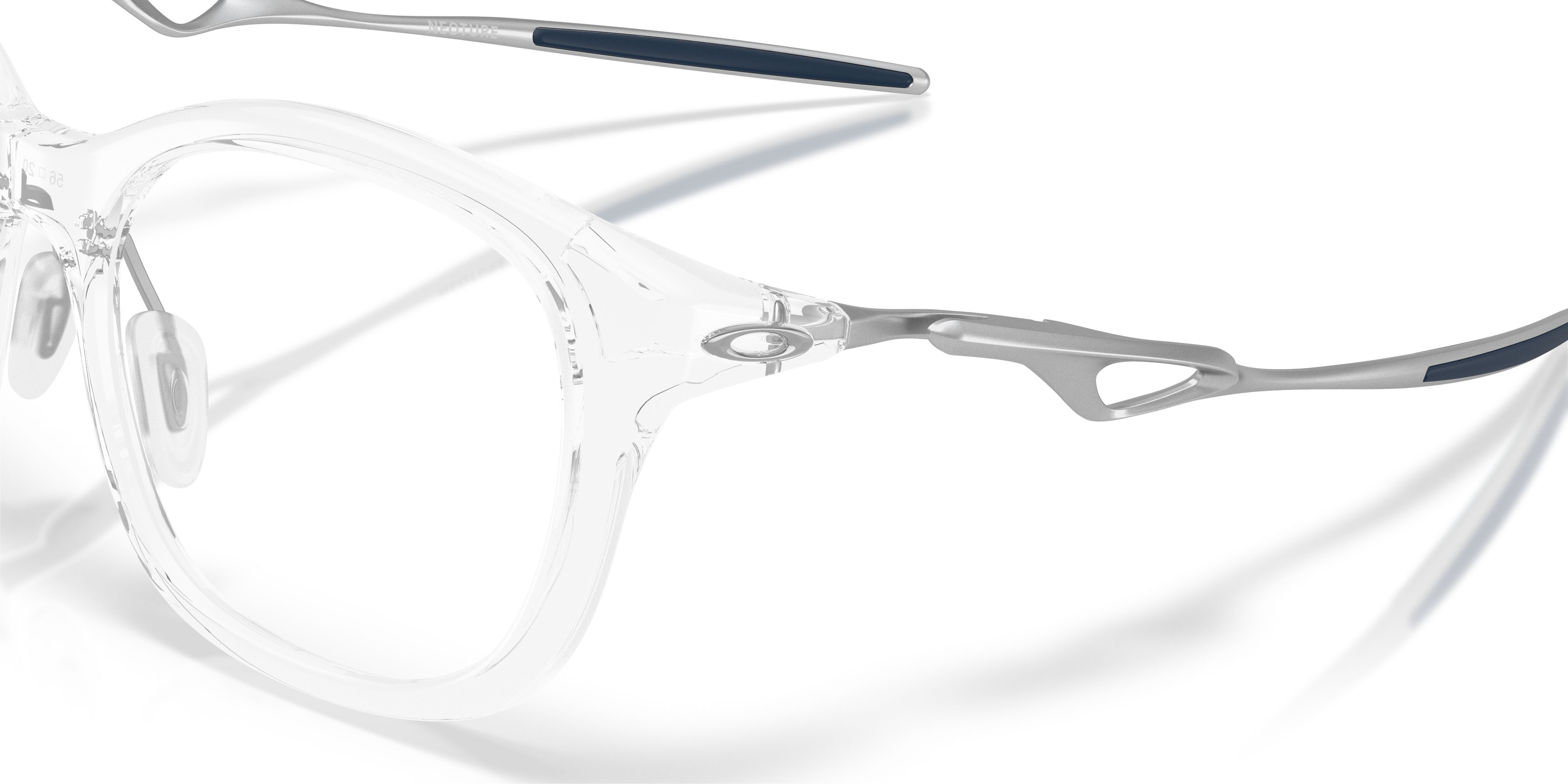 Occhiali da vista Oakley Neoture OX 8204D (820403) colore trasparente lucido forma rettangolare lenti lente demo