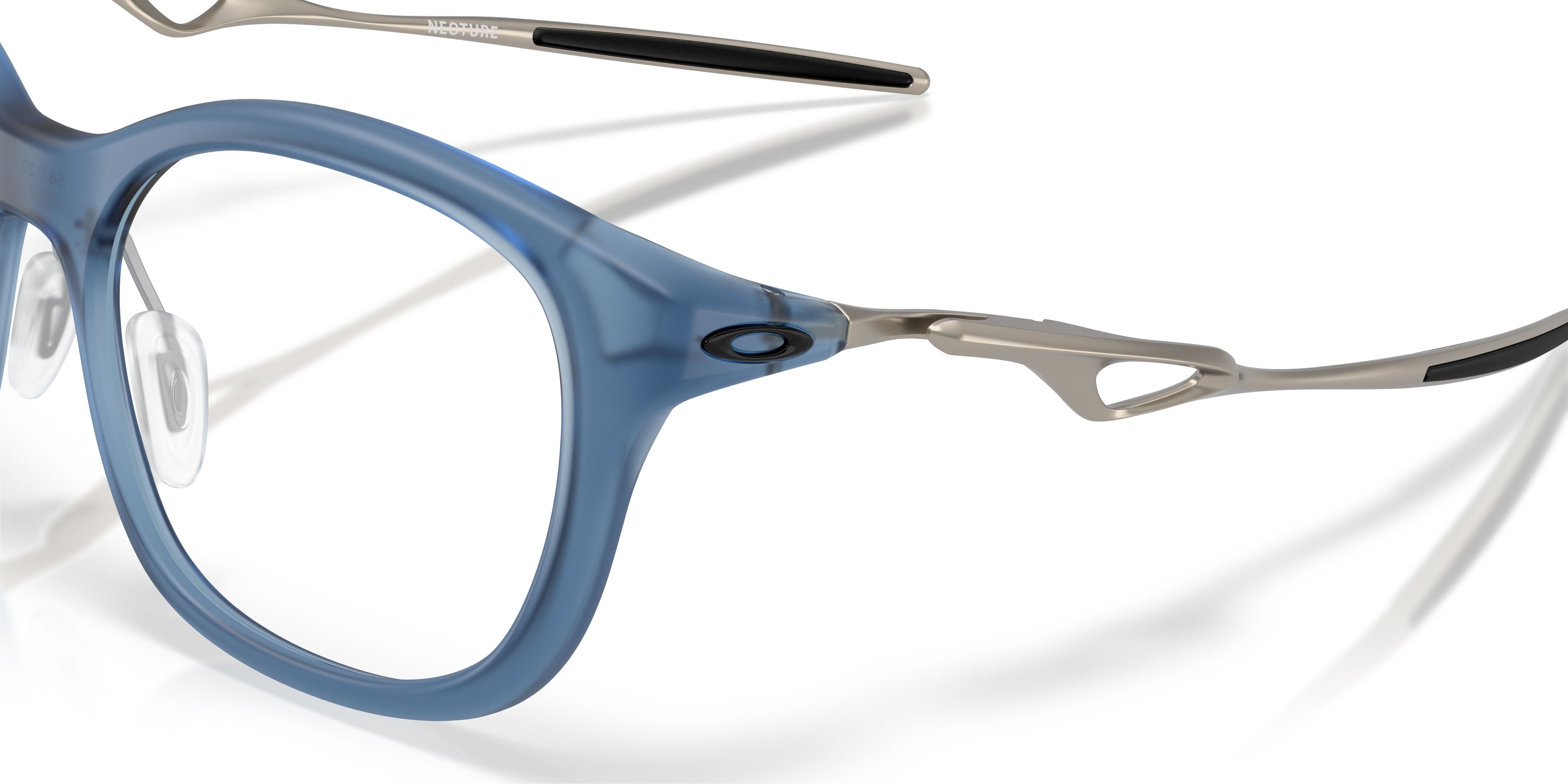 Occhiali da vista Oakley Neoture OX 8204D (820404) colore abisso trasparente forma rettangolare lenti lente demo