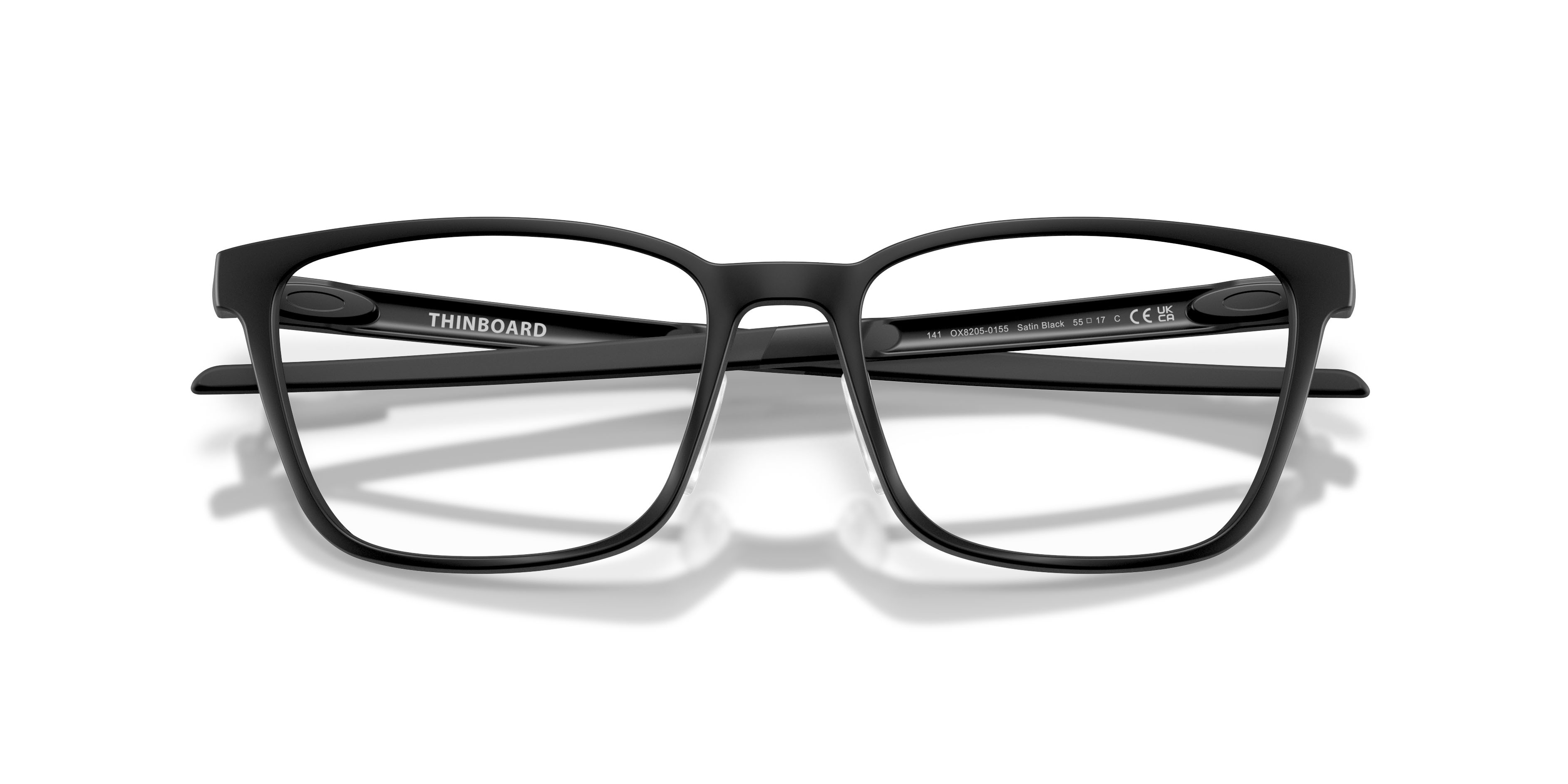 Occhiali da vista Oakley Thinboard OX 8205 (820501) colore nero satinato forma rettangolare lenti lente demo