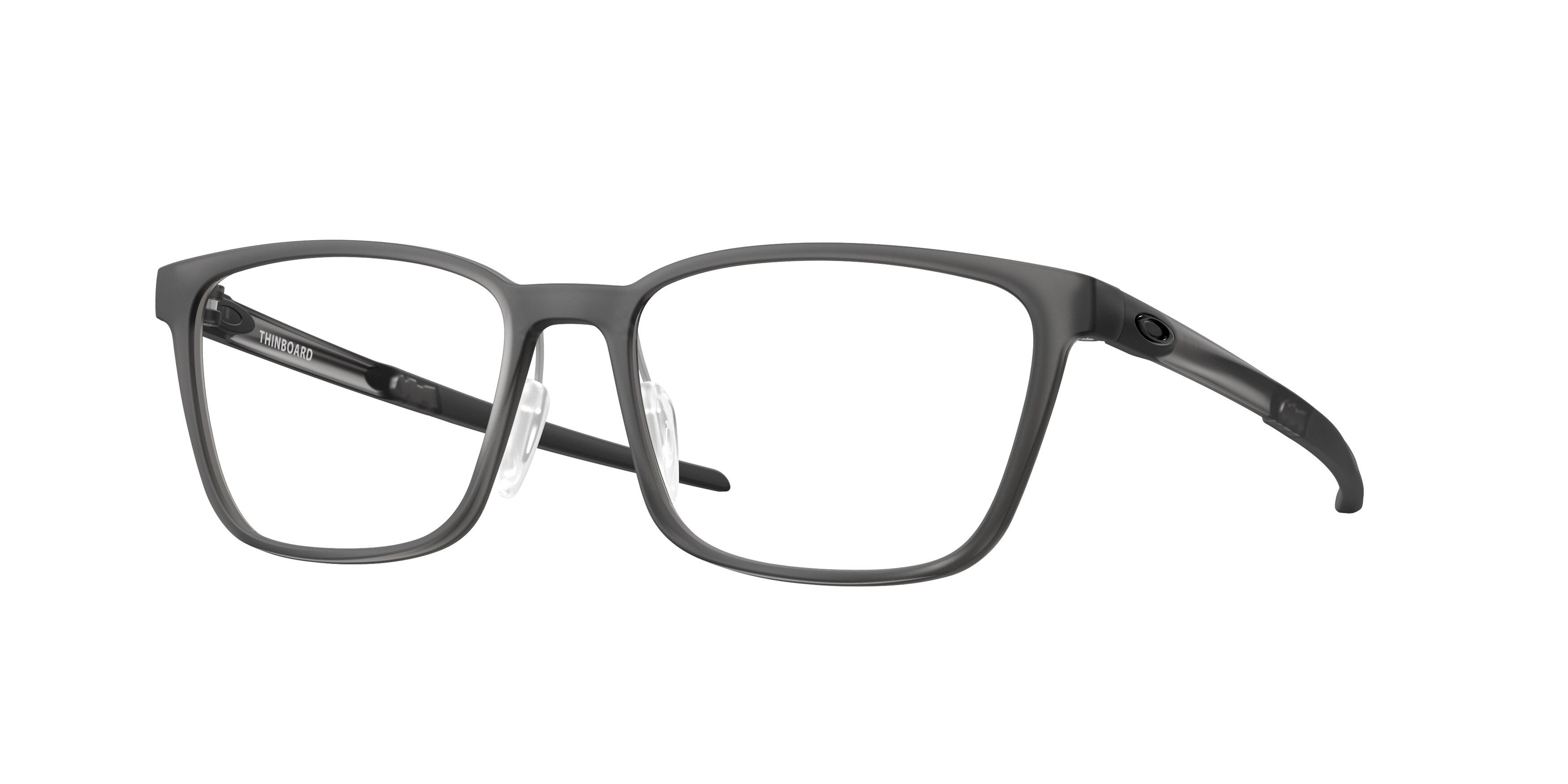 Occhiali da vista Oakley Thinboard OX 8205 (820502) colore grigio fumo satinato forma rettangolare lenti lente demo