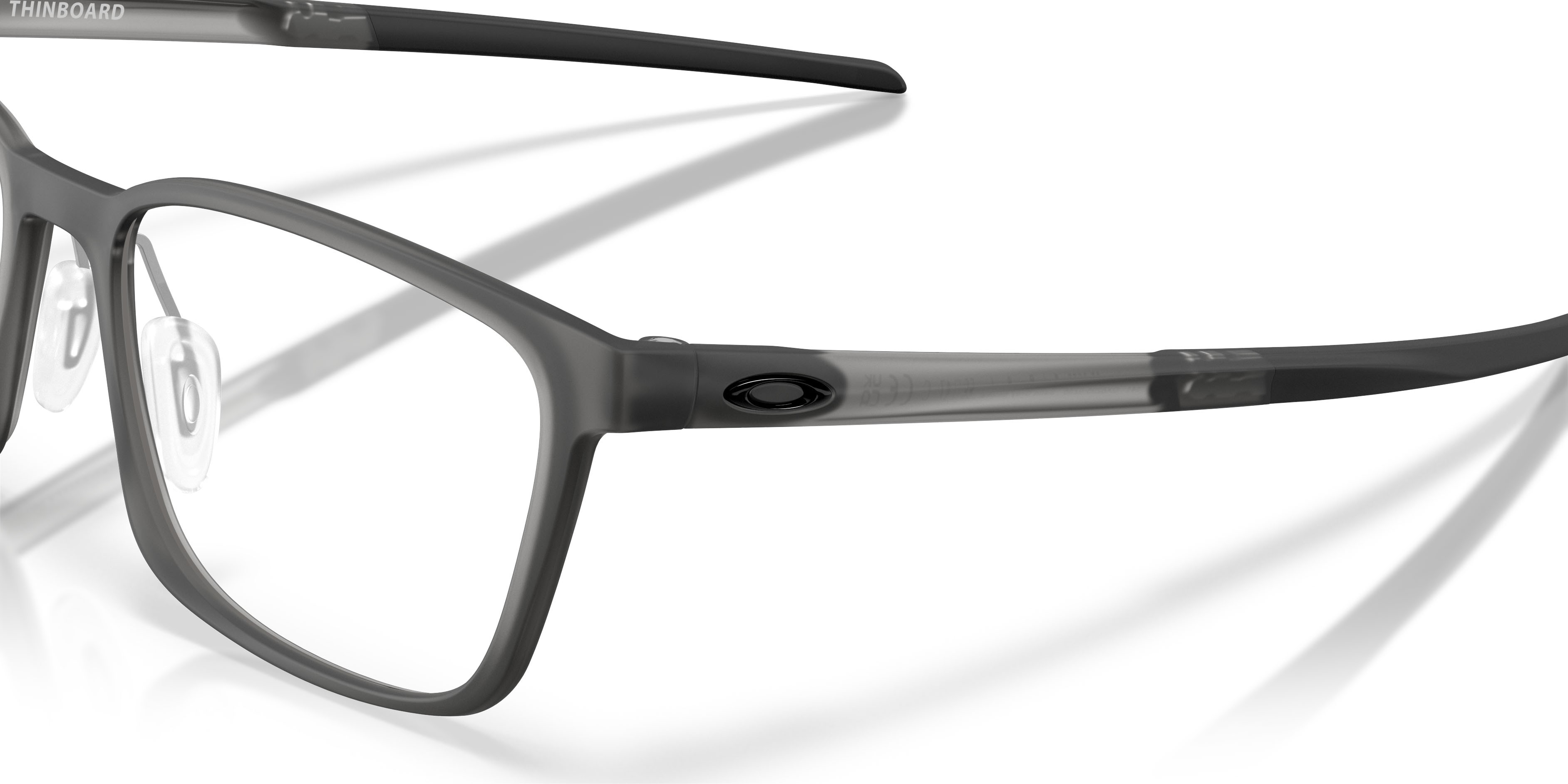 Occhiali da vista Oakley Thinboard OX 8205 (820502) colore grigio fumo satinato forma rettangolare lenti lente demo