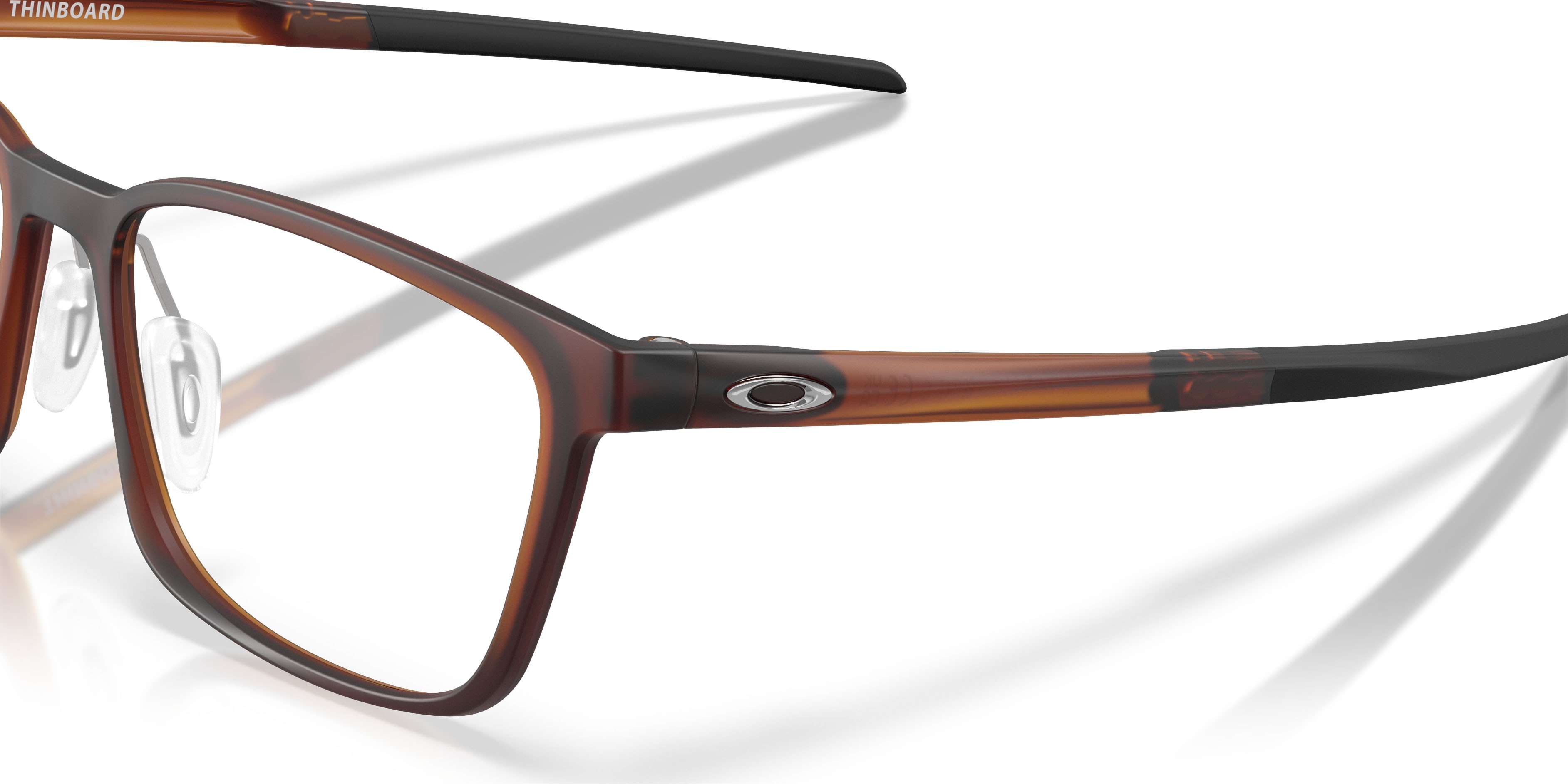 Occhiali da vista Oakley Thinboard OX 8205 (820504) colore ambra scuro opaco forma rettangolare lenti lente demo