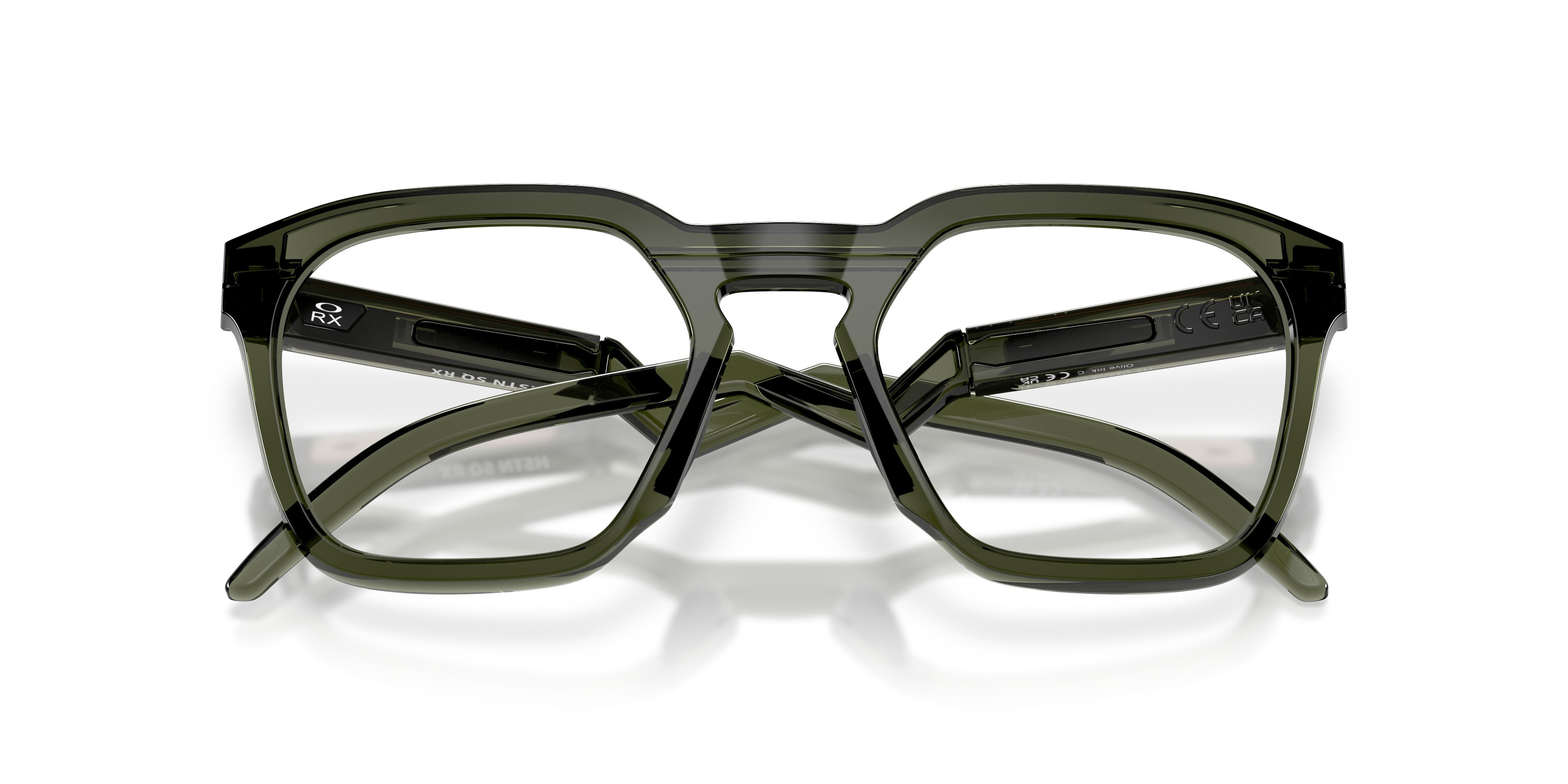 Occhiali da vista Oakley Hstn Sq Rx OX 8208 (820803) colore verde oliva/inchiostro forma quadrato lenti lente demo