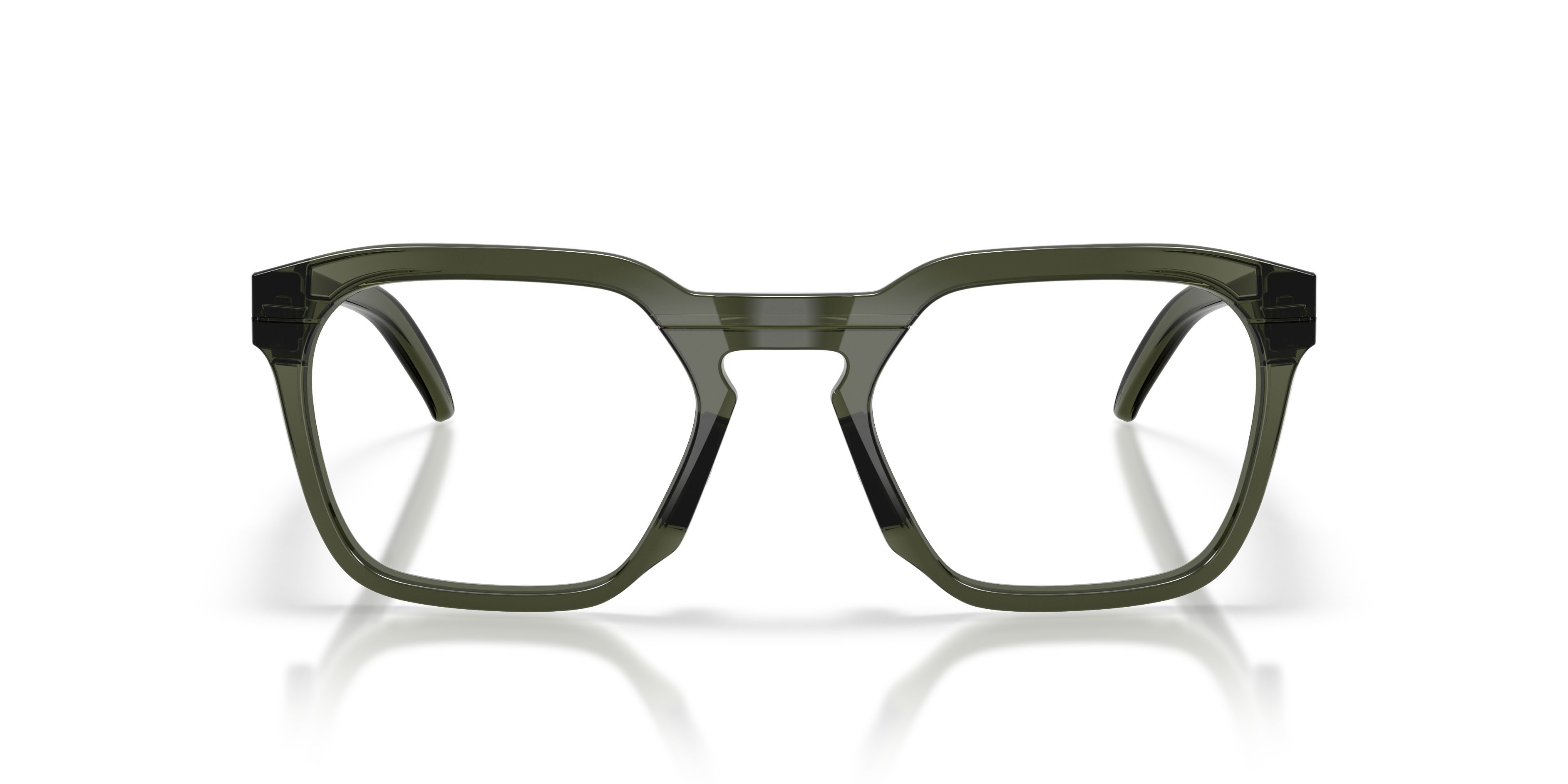 Occhiali da vista Oakley Hstn Sq Rx OX 8208 (820803) colore verde oliva/inchiostro forma quadrato lenti lente demo