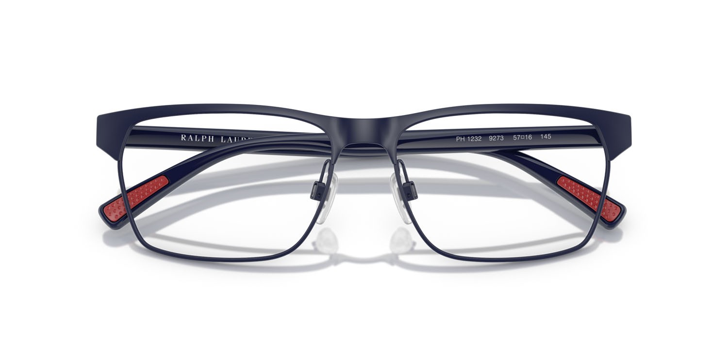 Occhiali da vista Polo PH 1232 (9273) colore blu navy semi-brillante forma rettangolare lenti lente demo