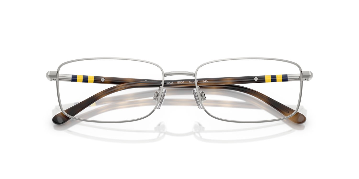 Occhiali da vista Polo PH 1235 (9001) colore argento lucido forma rettangolare lenti lente demo