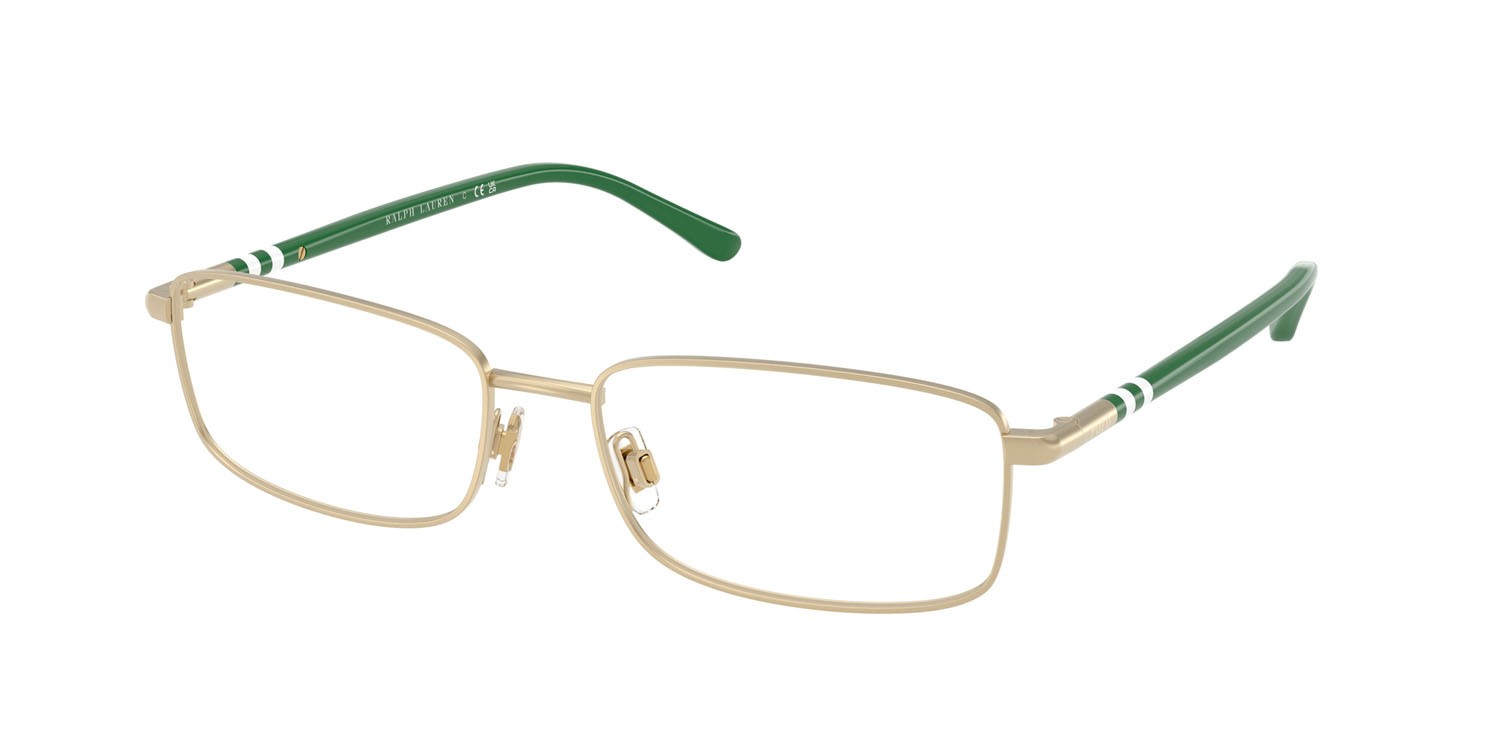 Eyeglasses Polo PH 1235 (9211) color oro pallido semi-brillante shape rectangle lenses lente demo
