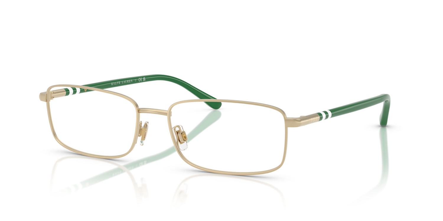 Eyeglasses Polo PH 1235 (9211) color oro pallido semi-brillante shape rectangle lenses lente demo