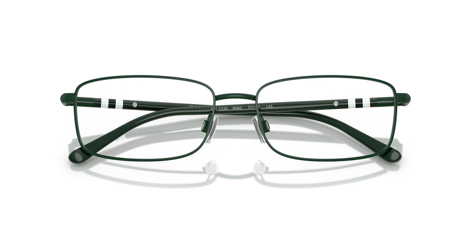 Occhiali da vista Polo PH 1235 (9482) colore verde scuro semilucido forma rettangolare lenti lente demo