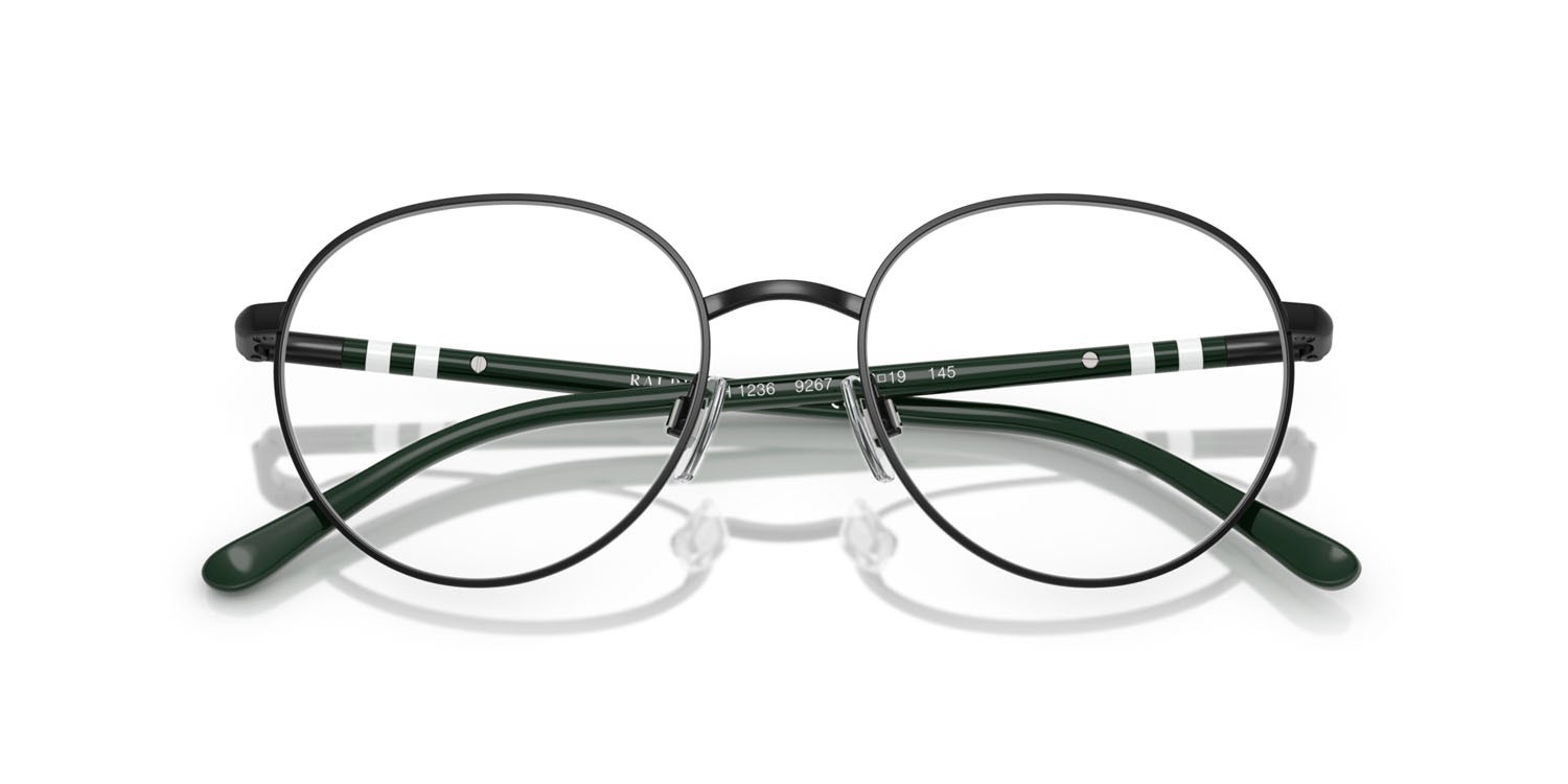 Eyeglasses Polo PH 1236 (9267) color nero semi-brillante shape round lenses lente demo