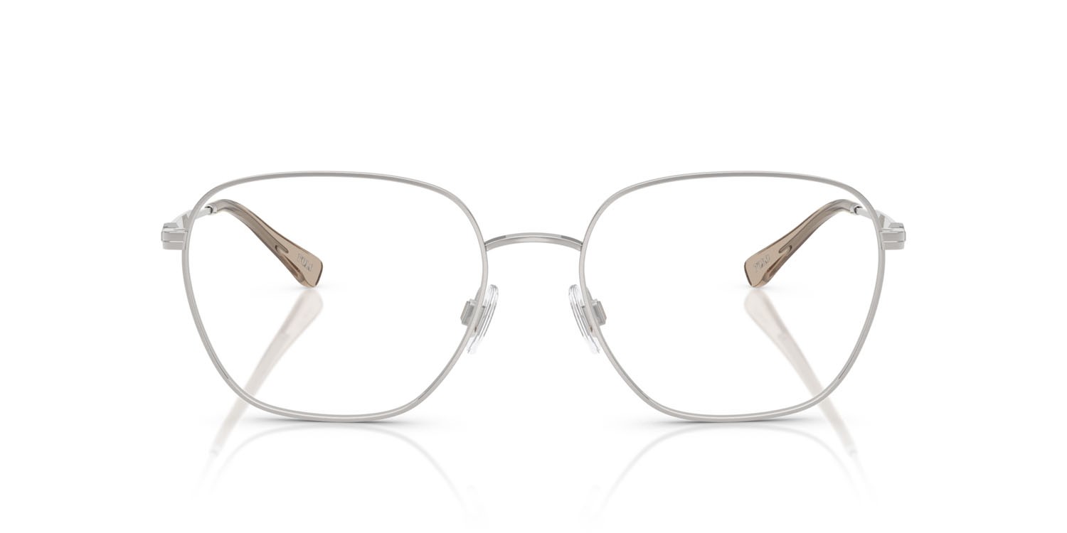 Eyeglasses Polo PH 1237 (9423) color argento spazzolato shape irregular lenses lente demo