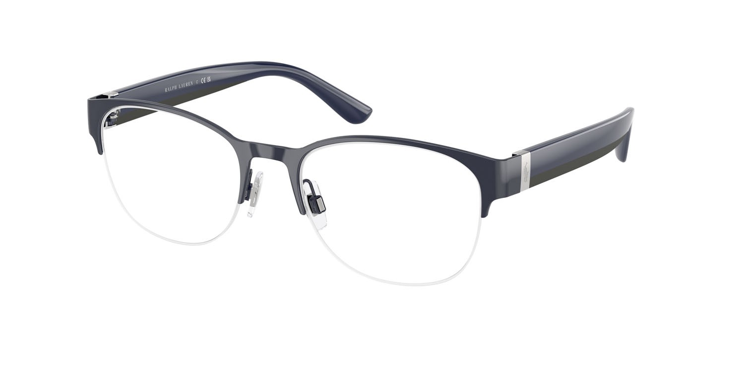 Eyeglasses Polo PH 1238 (9436) color blu navy brillante shape round lenses lente demo