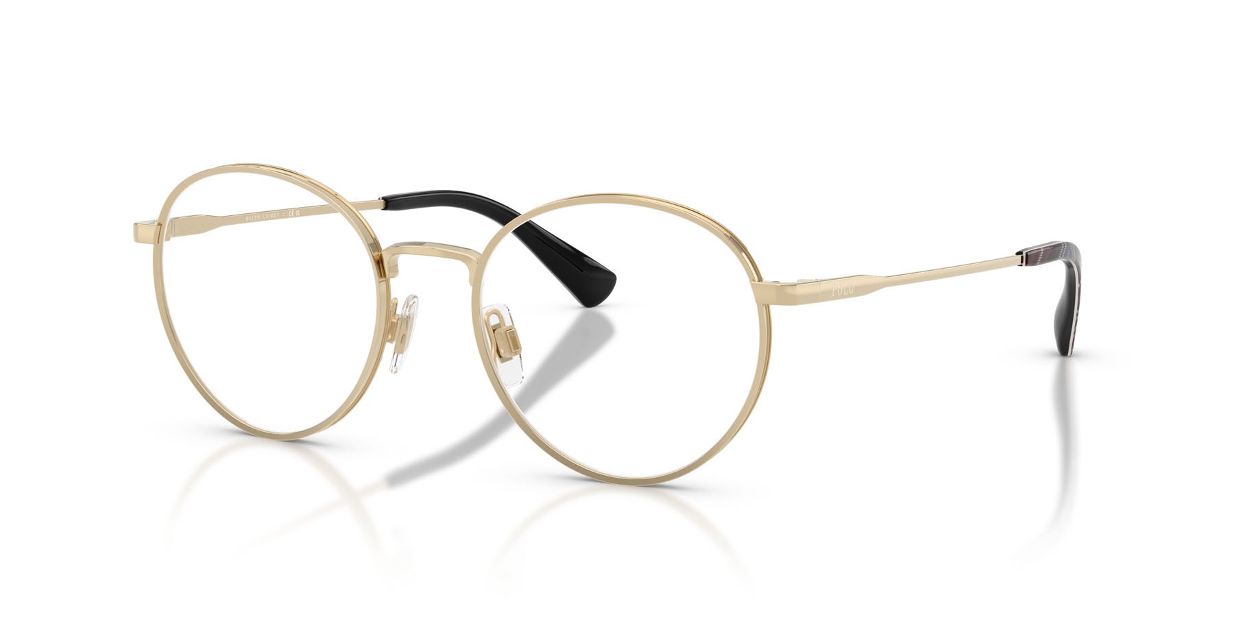 Eyeglasses Polo PH 1241 (9286) color oro pallido lucido shape pantos lenses lente demo
