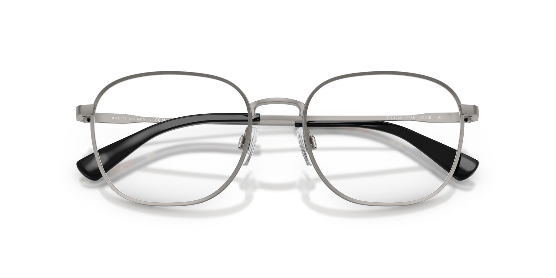 Eyeglasses Polo PH 1242 (9266) color gunmetal semi-brillante shape square lenses lente demo