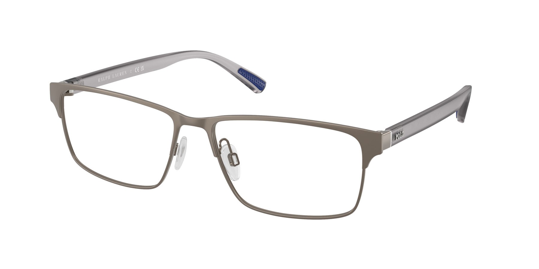 Eyeglasses Polo PH 1243 (9266) color gunmetal semi-brillante shape rectangle lenses lente demo