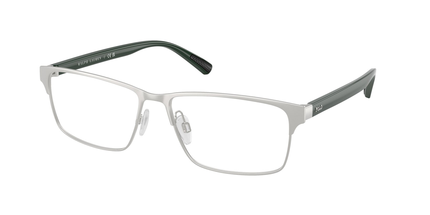 Eyeglasses Polo PH 1243 (9423) color argento semi-brillante shape rectangle lenses lente demo
