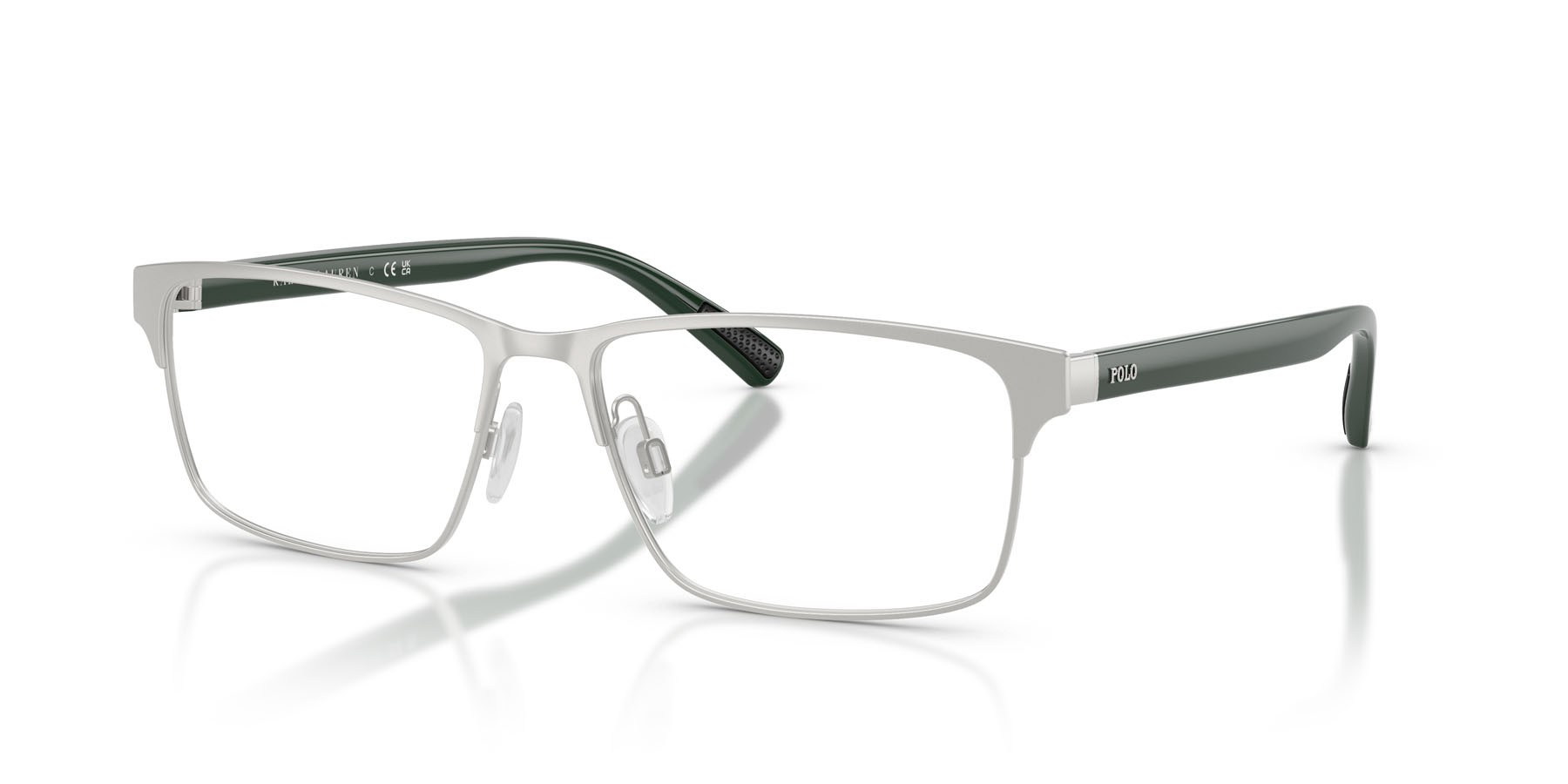 Eyeglasses Polo PH 1243 (9423) color argento semi-brillante shape rectangle lenses lente demo