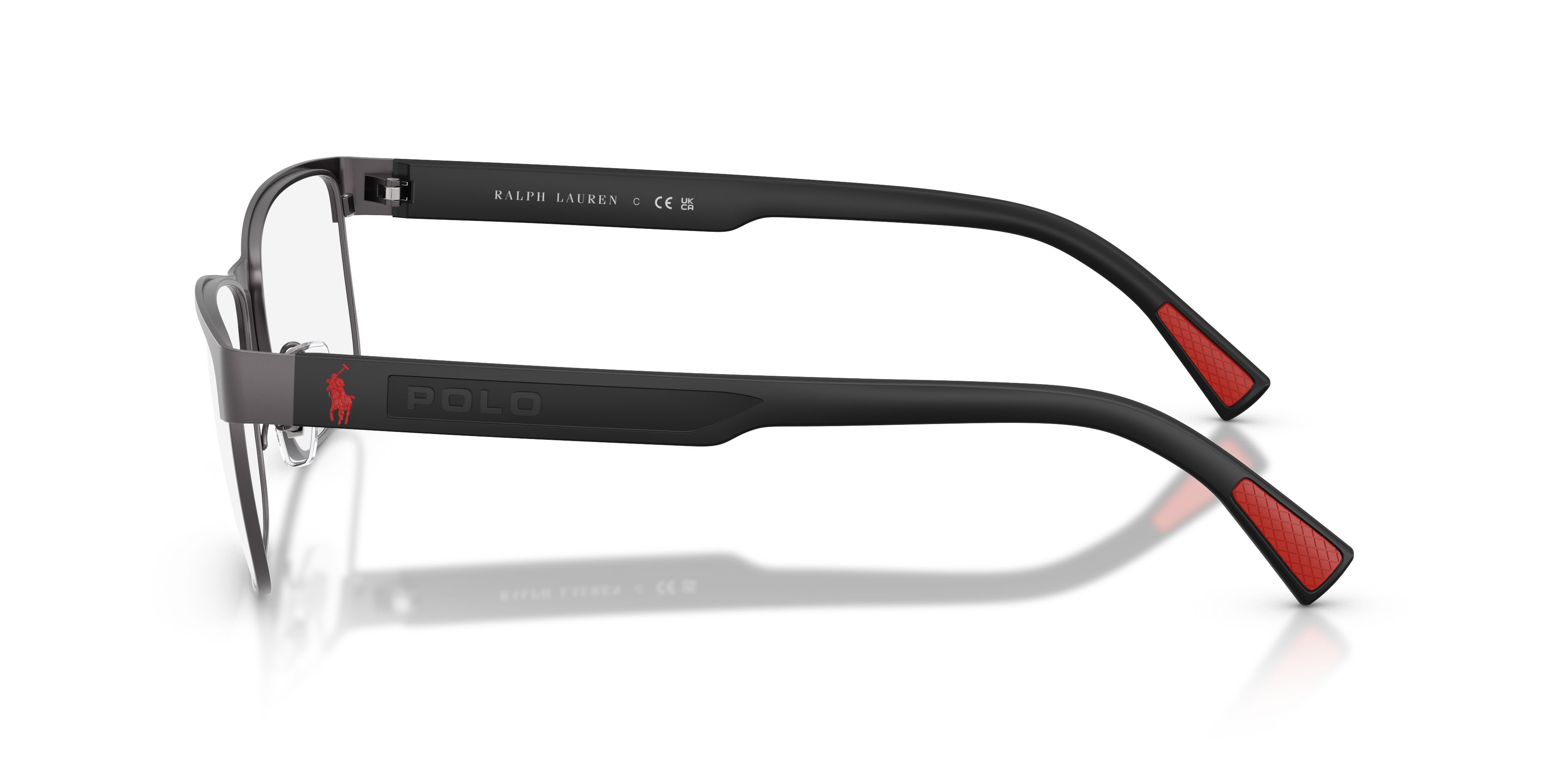 Eyeglasses Polo PH 1244 (9215) color gunmetal scuro semi-brillante shape rectangle lenses lente demo