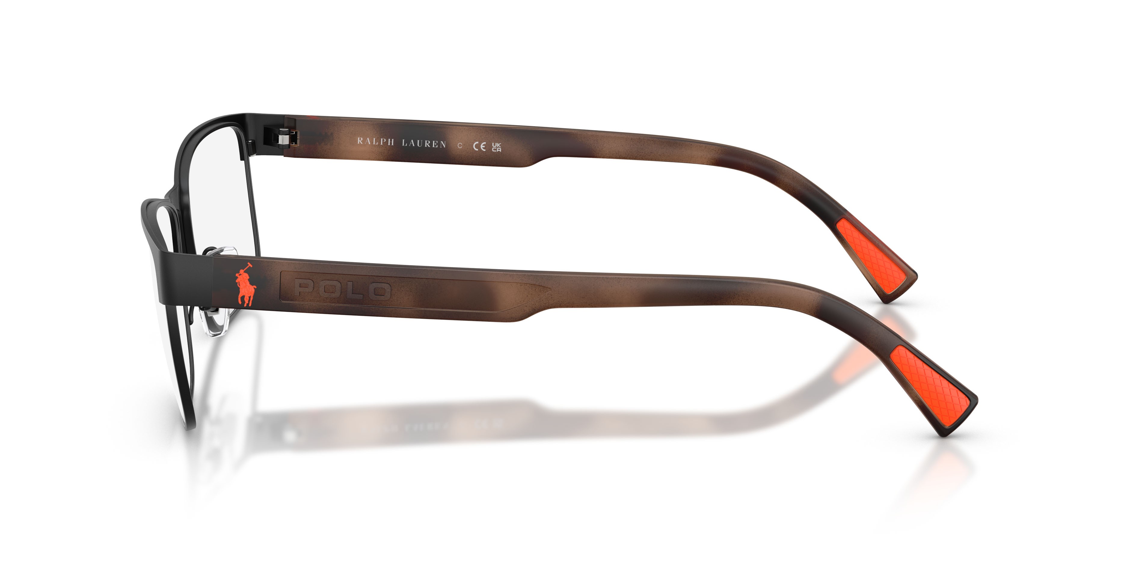 Eyeglasses Polo PH 1244 (9304) color nero semi-brillante shape rectangle lenses lente demo