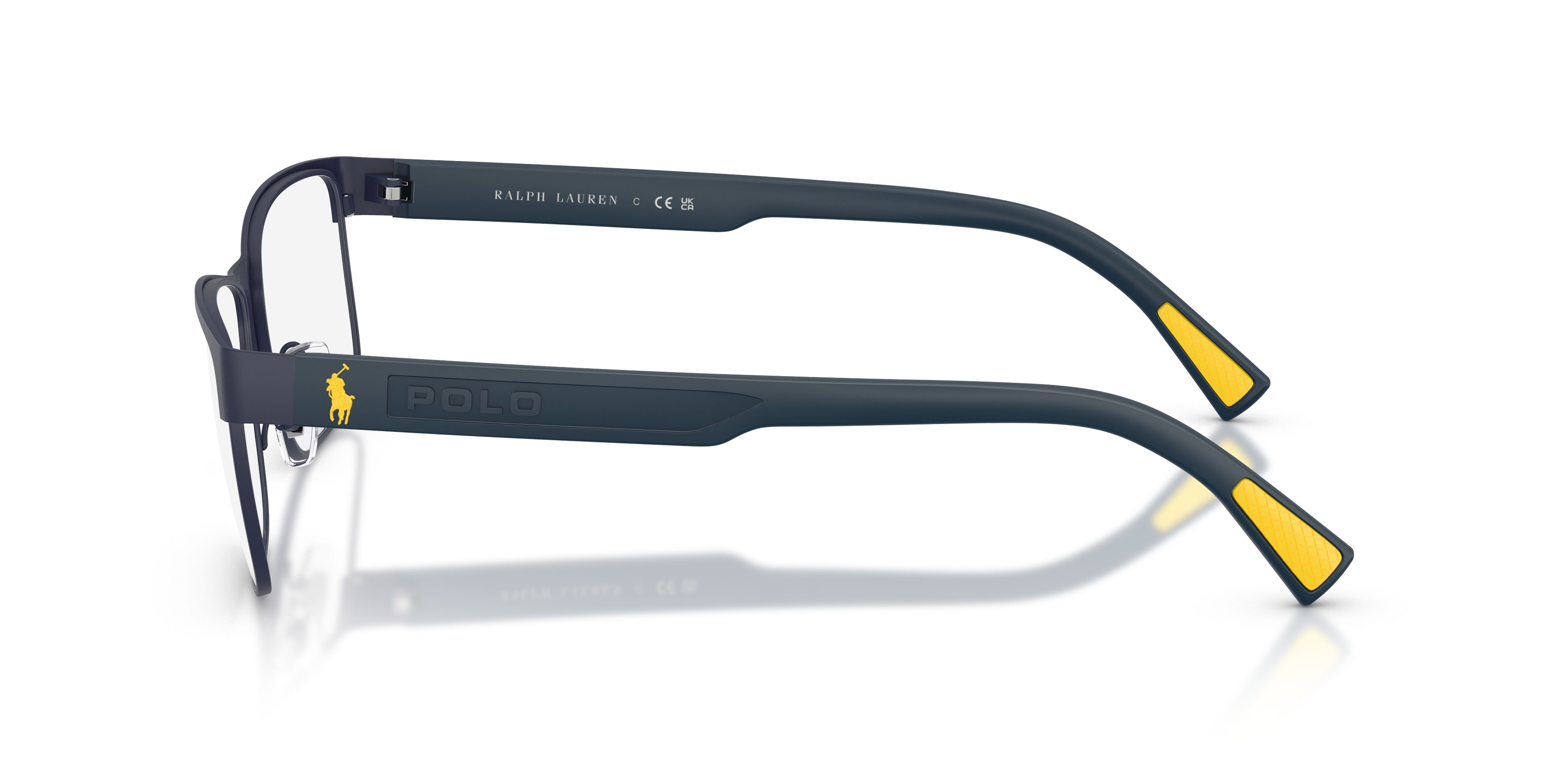 Eyeglasses Polo PH 1244 (9364) color blu navy opaco shape rectangle lenses lente demo