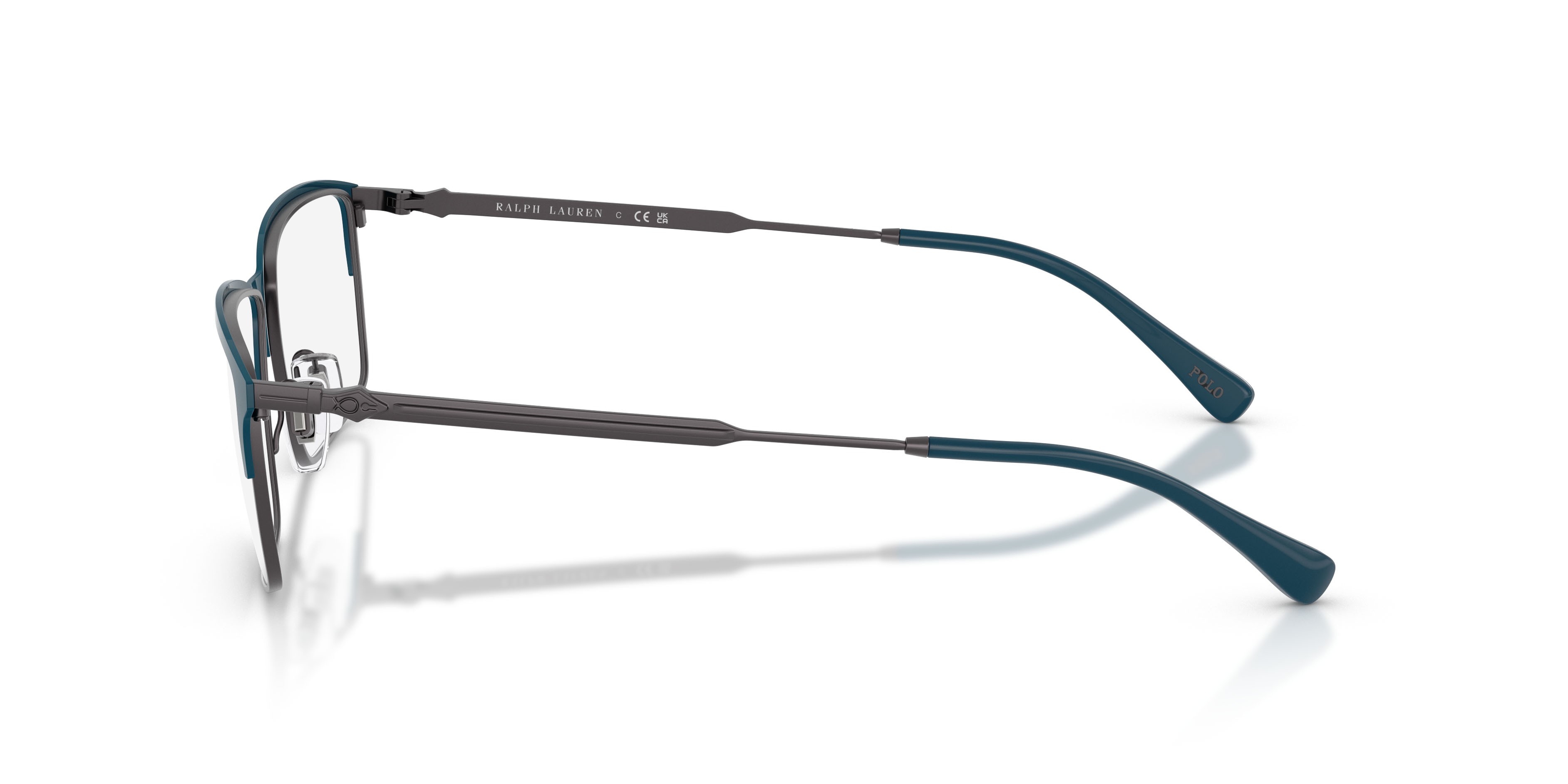 Eyeglasses Polo PH 1245 (9394) color blue/dark gunmetal shape square lenses lente demo