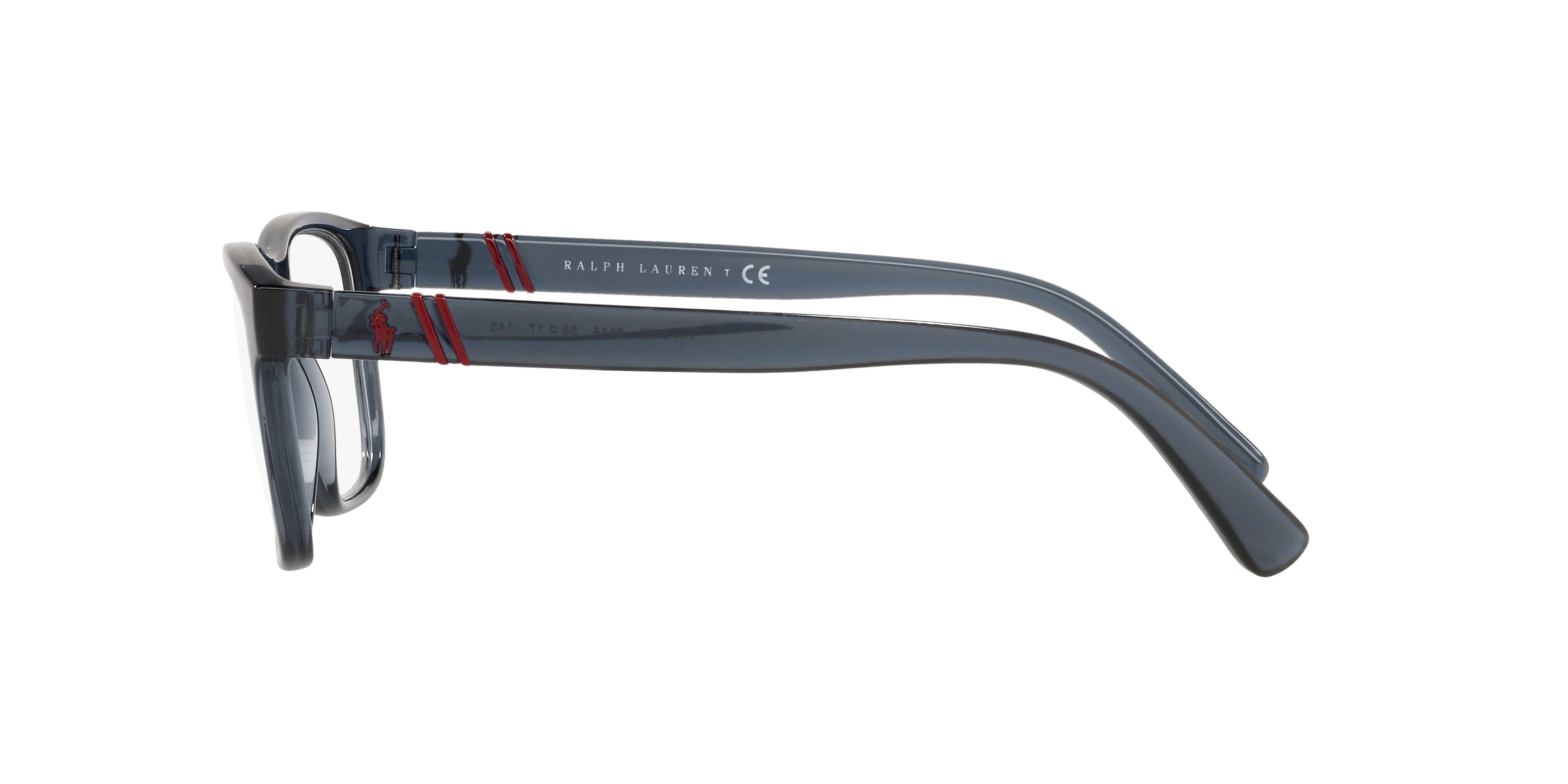 Eyeglasses Polo PH 2230 (5644) color blu trasparente lucido shape rectangle lenses lente demo