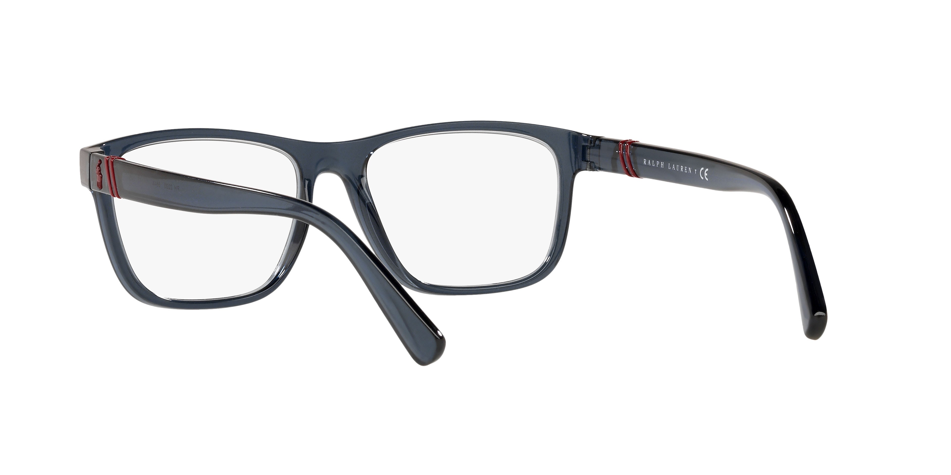 Eyeglasses Polo PH 2230 (5644) color blu trasparente lucido shape rectangle lenses lente demo