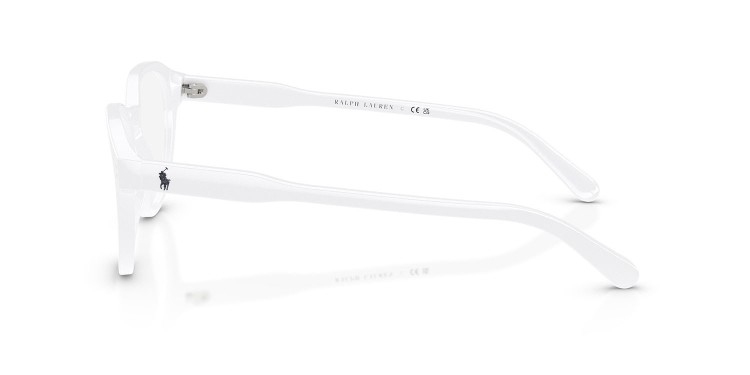 Eyeglasses Polo PH 2233 (5544) color bianco lucido shape pantos lenses lente demo
