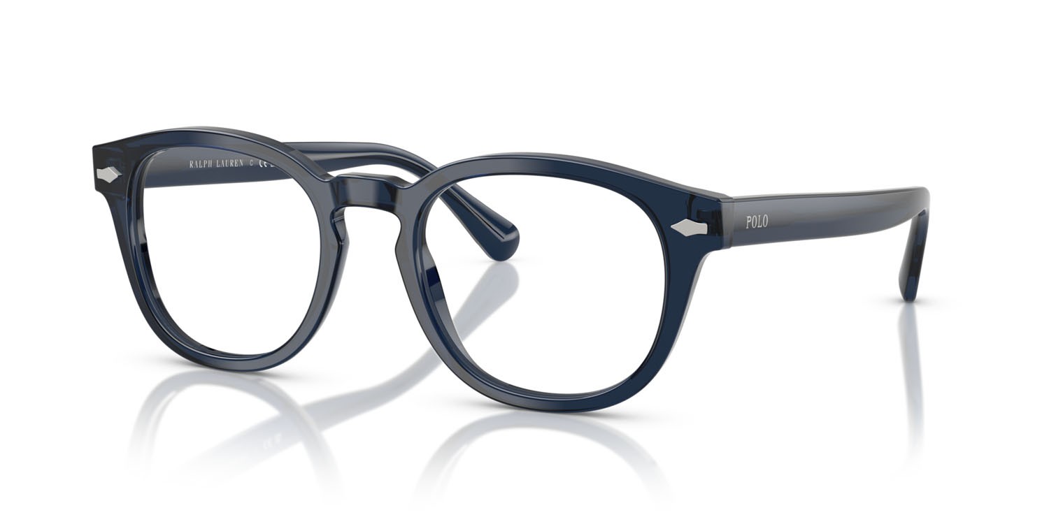 Occhiali da vista Polo PH 2272 (5470) colore blu navy brillante trasparente forma pantos lenti lente demo