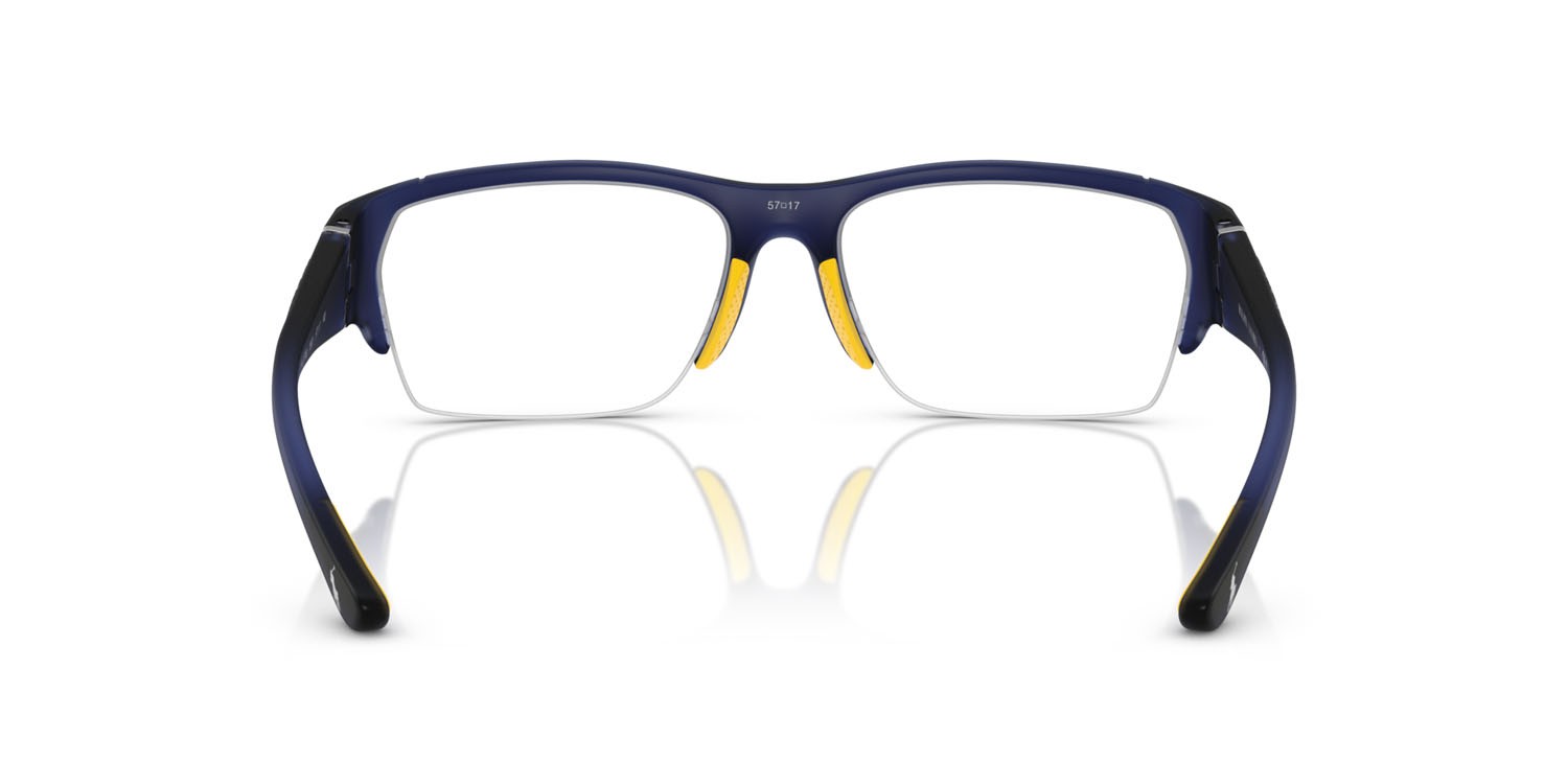 Eyeglasses Polo PH 2279U (5903) color blu opaco trasparente shape rectangle lenses lente demo