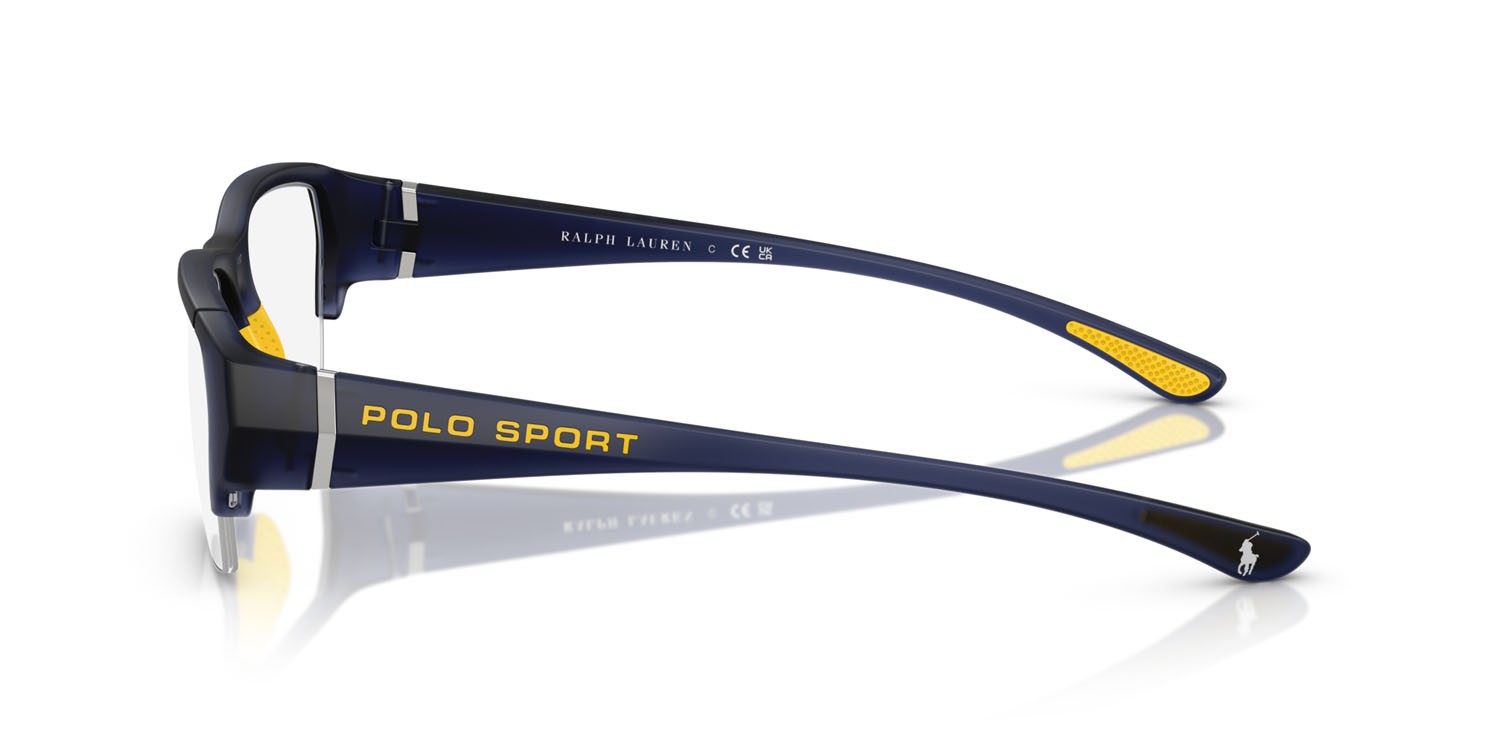 Eyeglasses Polo PH 2279U (5903) color blu opaco trasparente shape rectangle lenses lente demo
