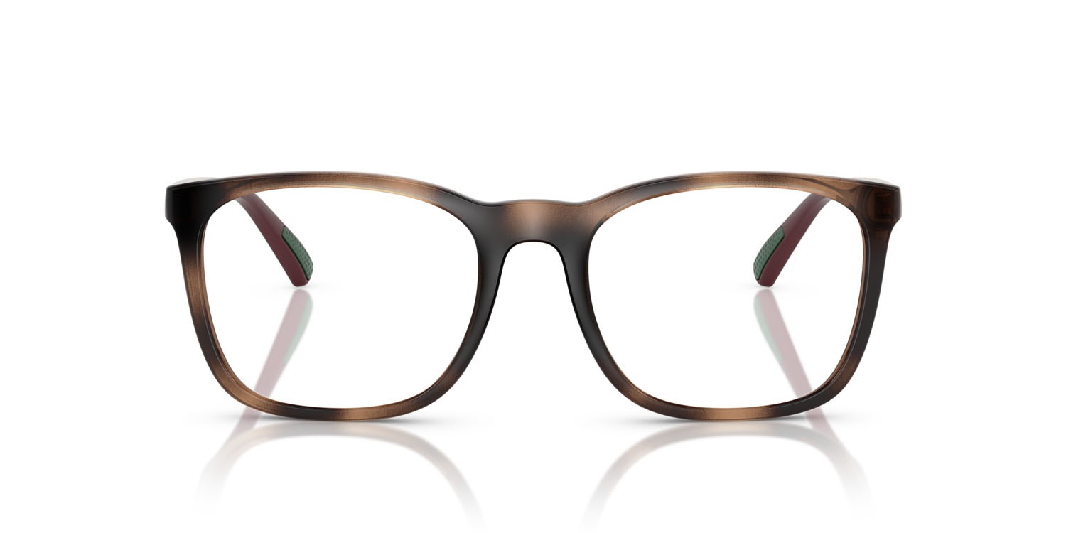Eyeglasses Polo PH 2281U (6208) color havana scuro lucido shape rectangle lenses lente demo