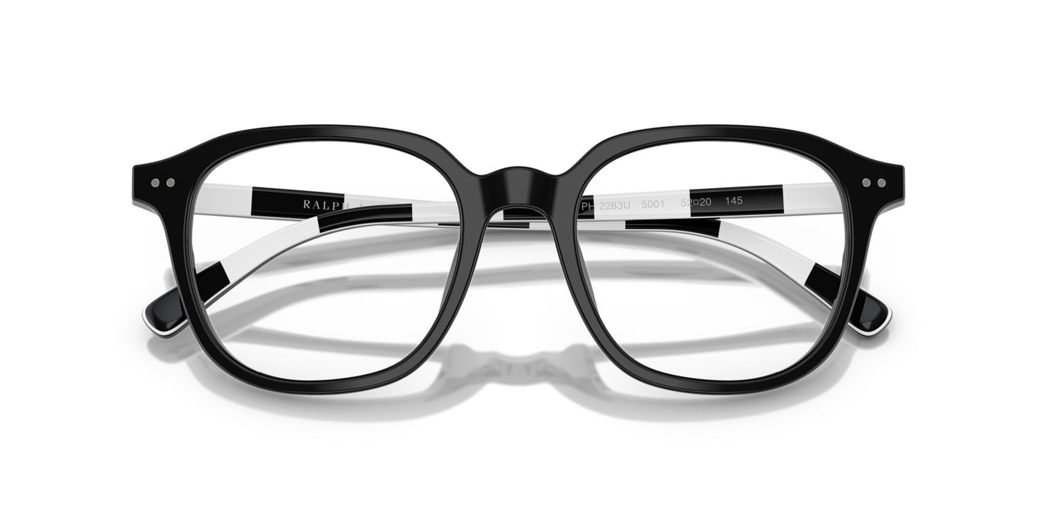 Eyeglasses Polo PH 2283U (5001) color nero lucido shape round lenses lente demo