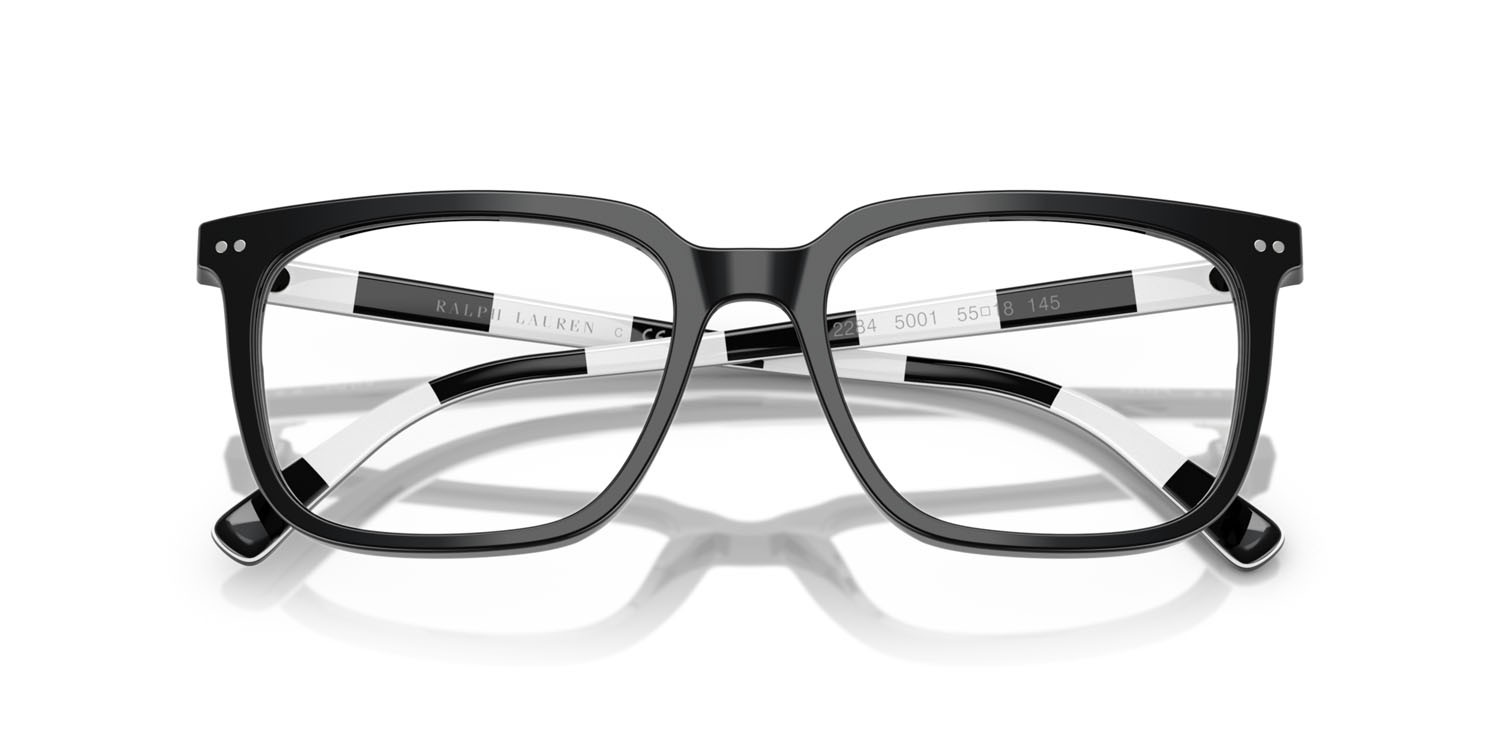 Occhiali da vista Polo PH 2284 (5001) colore nero lucido forma quadrato lenti lente demo