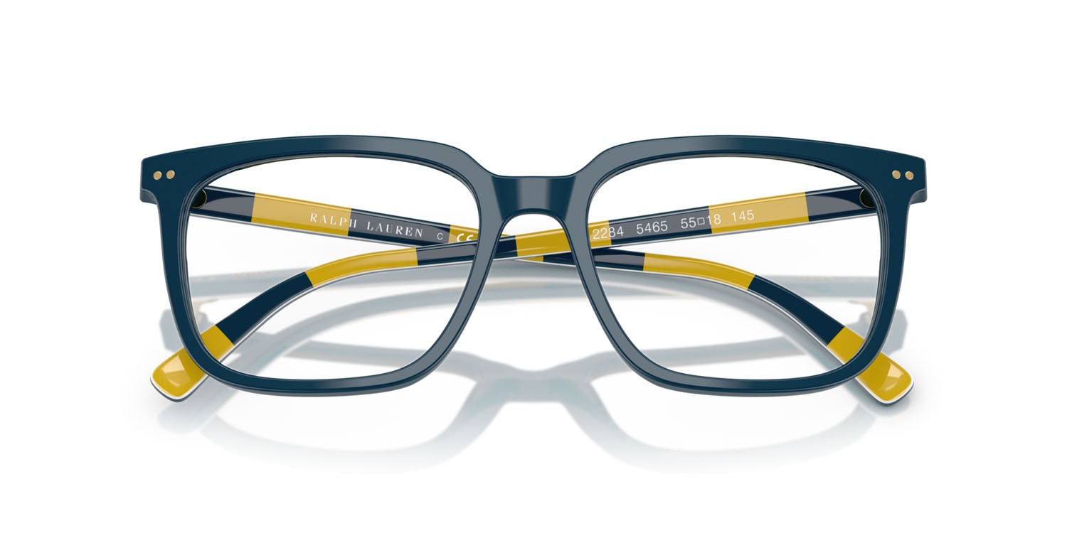 Occhiali da vista Polo PH 2284 (5465) colore blu navy brillante forma quadrato lenti lente demo
