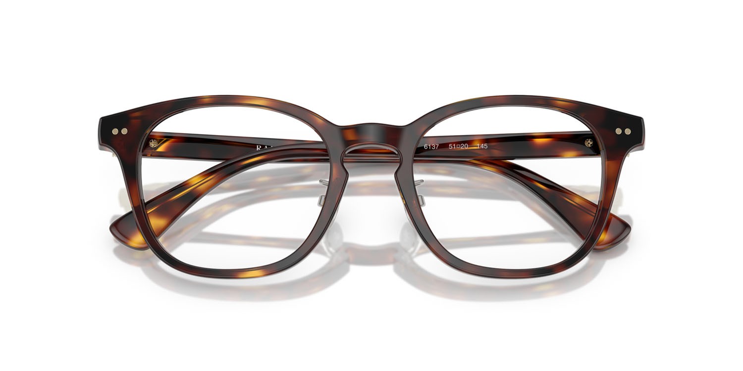 Eyeglasses Polo PH 2285D (6137) color marrone tartarugato brillante shape rectangle lenses lente demo