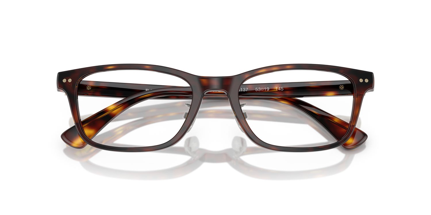 Eyeglasses Polo PH 2286D (6137) color marrone tartarugato brillante shape rectangle lenses lente demo