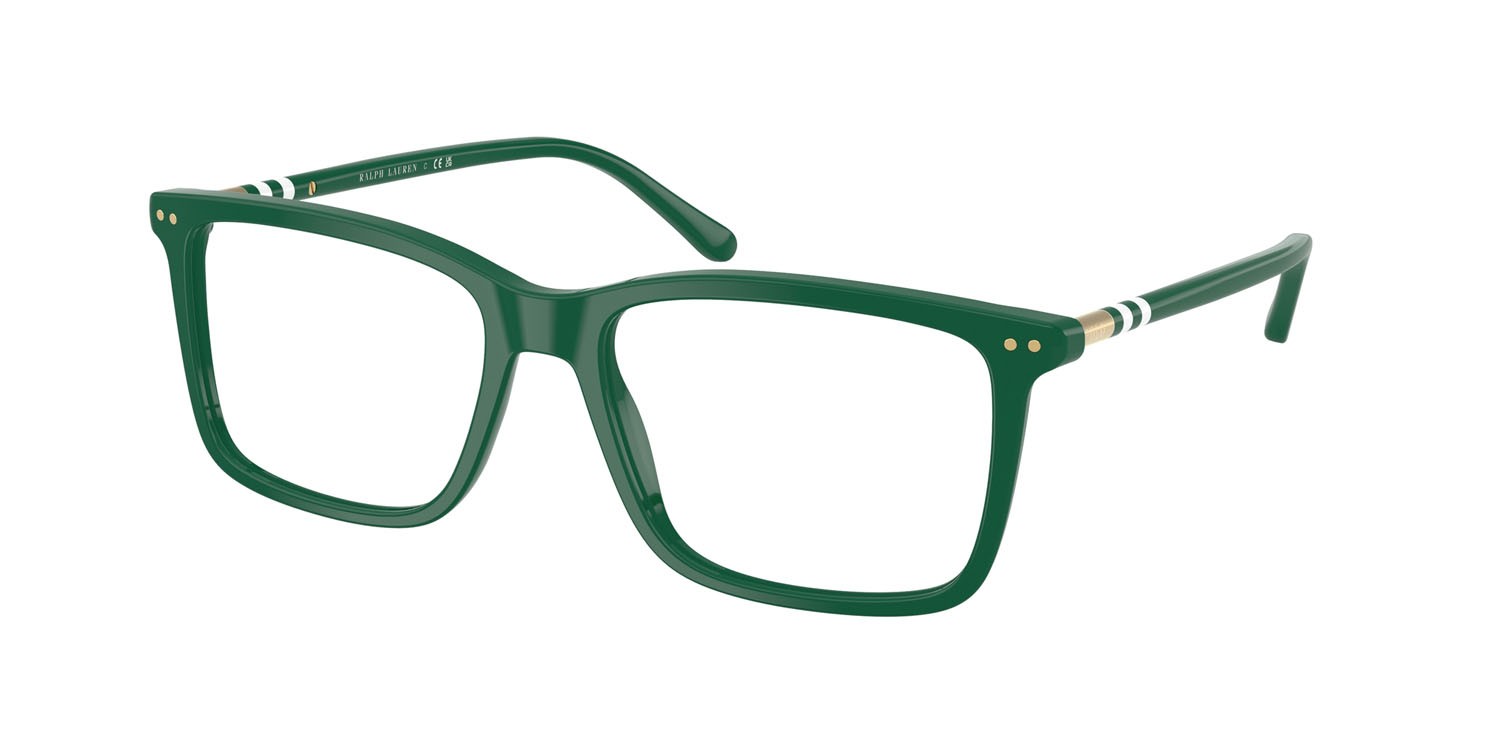 Eyeglasses Polo PH 2287 (5421) color verde lucido shape rectangle lenses lente demo